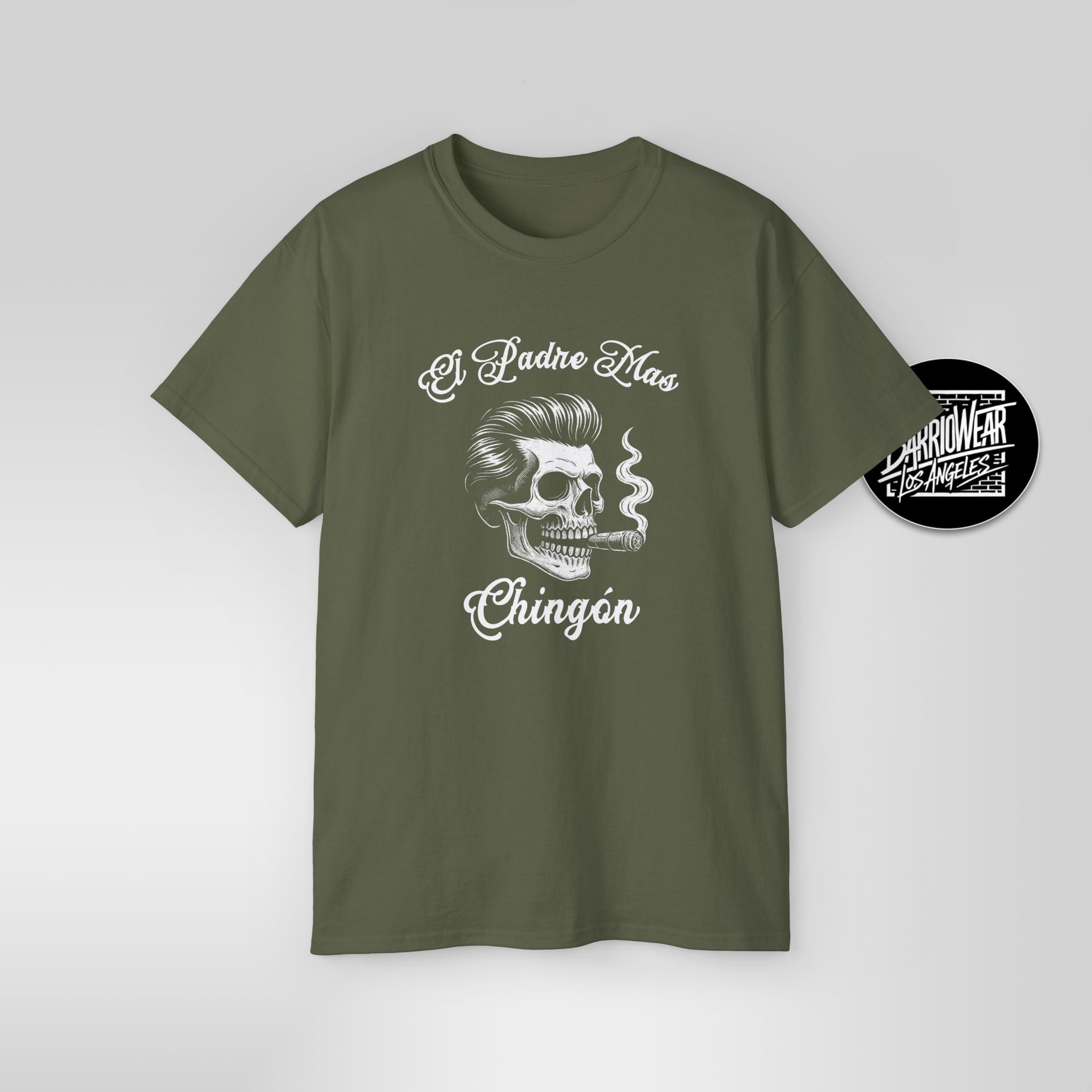 El Padre Más Chingon T Shirt Skull Art Gift for Dad