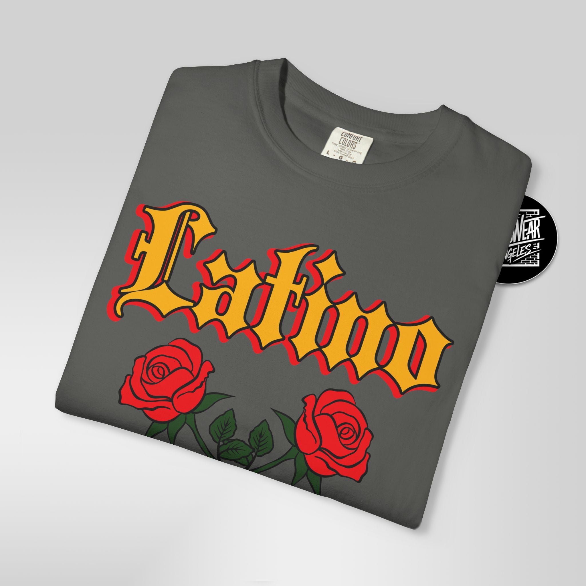 Latino Heat Shirt Chicano Style Roses Tee Latino Wrestling Inspired Streetwear