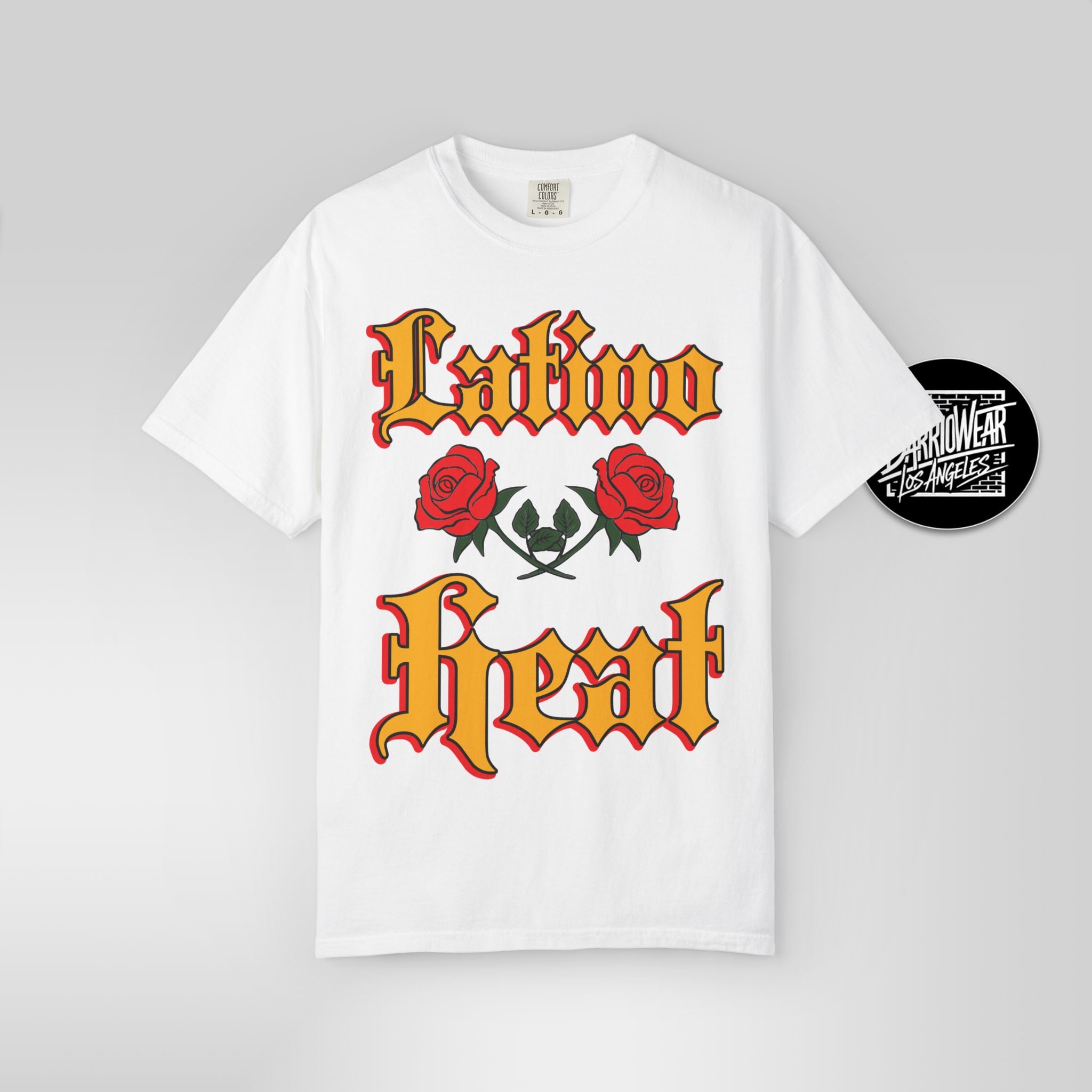 Latino Heat Shirt Chicano Style Roses Tee Latino Wrestling Inspired Streetwear