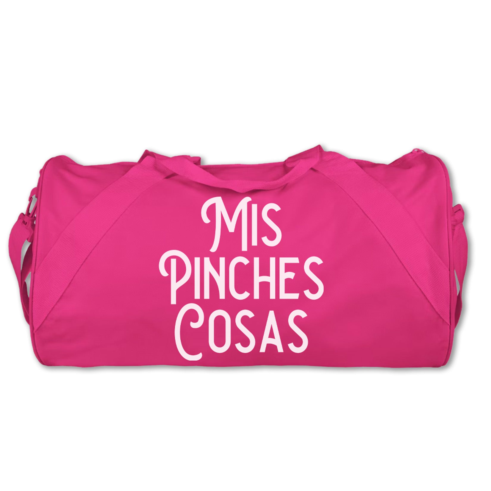 Mis Pinches Cosas Pink Duffel Bag – Latina Weekender Gym Bag