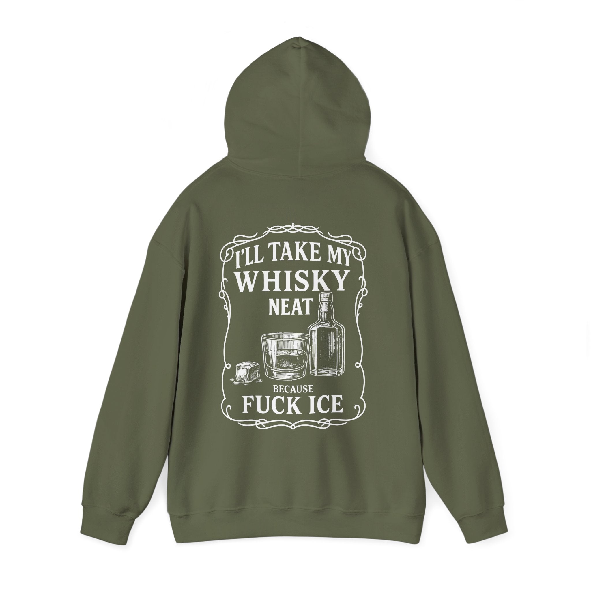 Whisky Neat Because F*ck ICE – Political Statement Hoodie