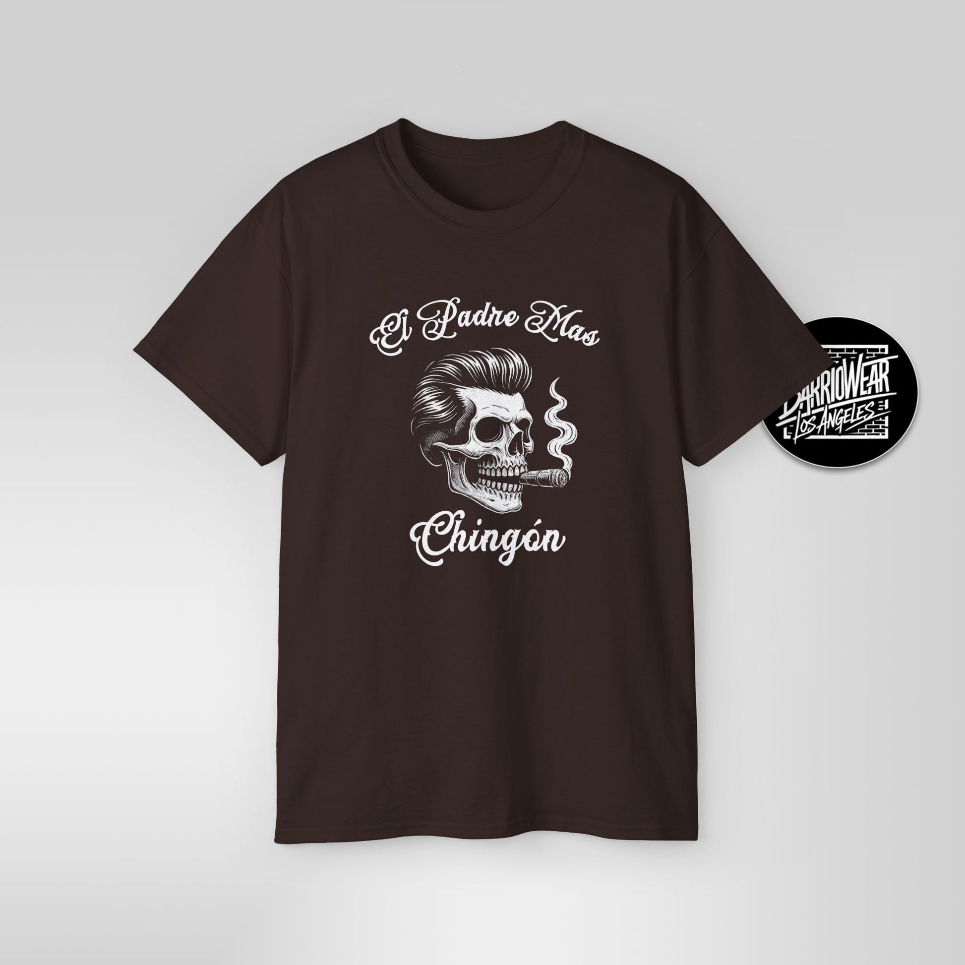 El Padre Más Chingon T Shirt Skull Art Gift for Dad