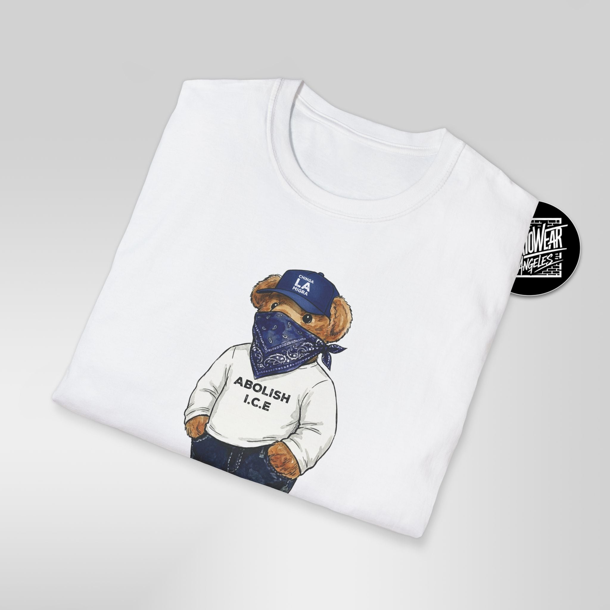 The Anti-Migra Bear Graphic T-Shirt — 'Abolish ICE' Streetwear Bear