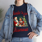 Santa's Little Chismosa T-Shirt - Funny Holiday Tee for Gossip Lovers | Camiseta Navideña Chistosa