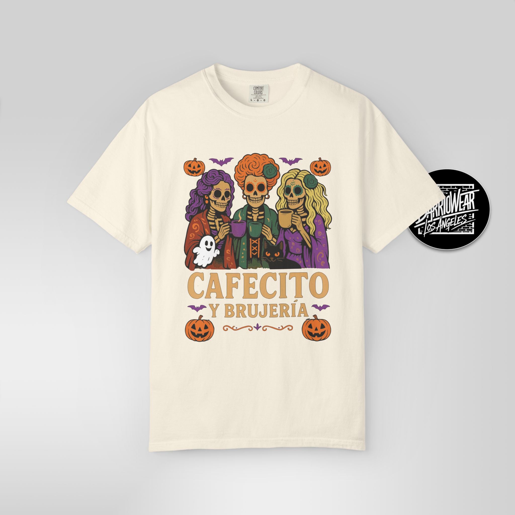 Cafecito y Brujería Halloween Shirt – Spooky Latina Witch Tee