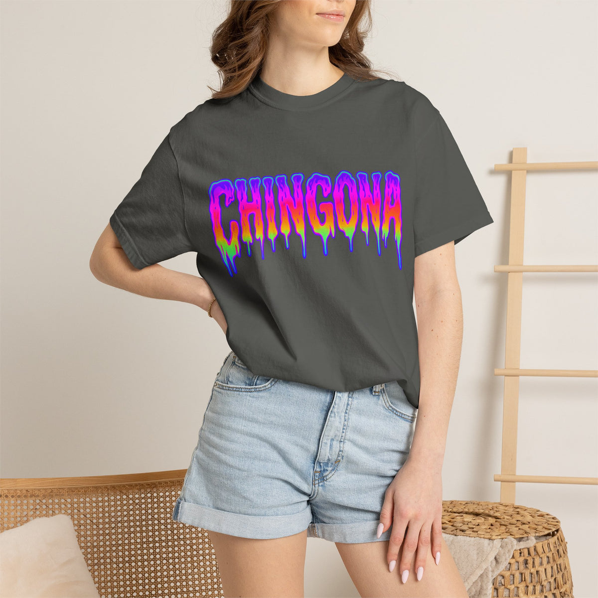 Chingona Drip Rainbow Slime Tee