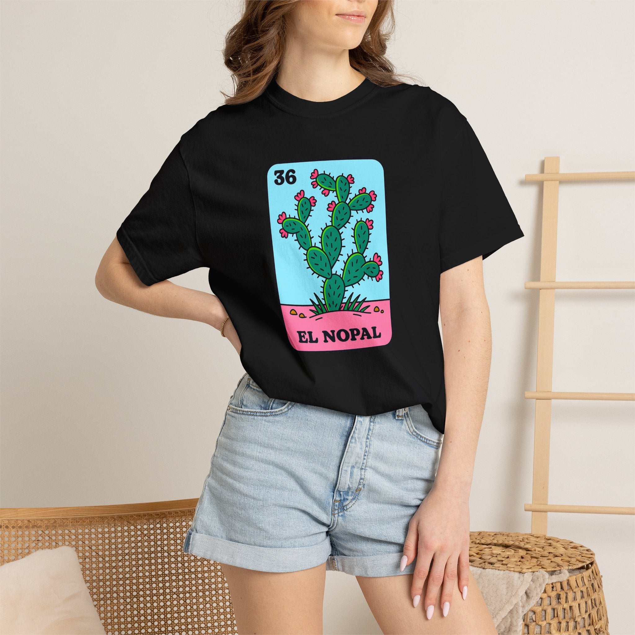 El Nopal Lotería Card Cactus Graphic Tee
