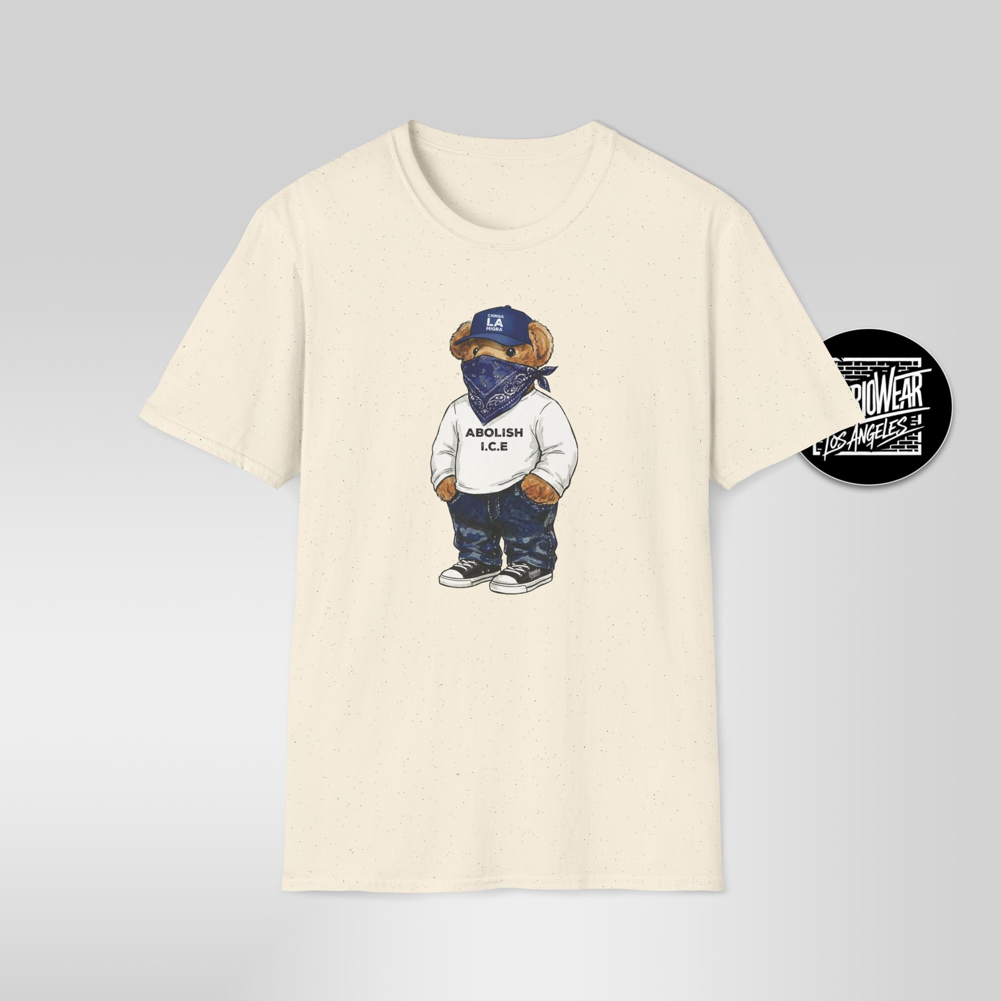 The Anti-Migra Bear Graphic T-Shirt — 'Abolish ICE' Streetwear Bear