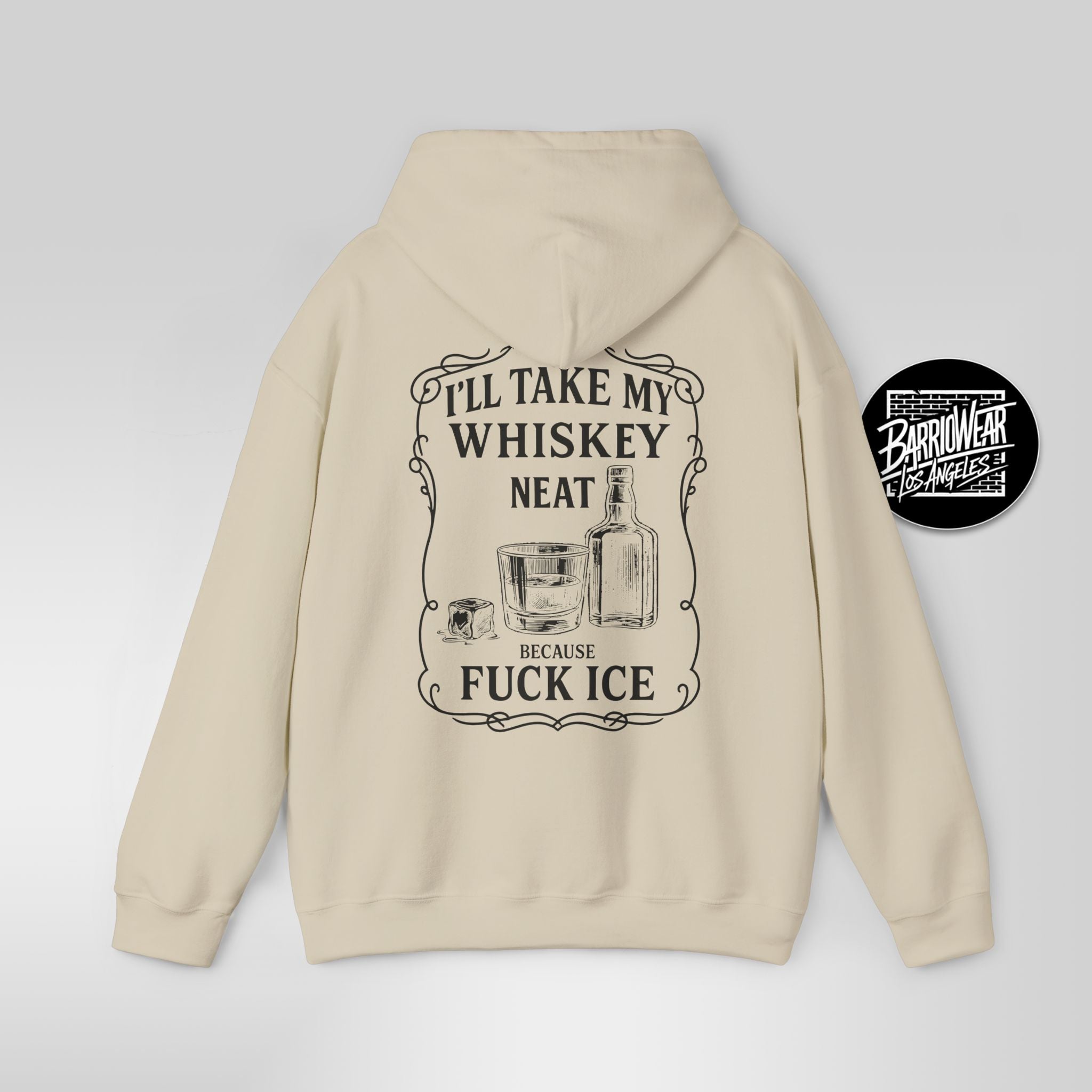 Whisky Neat Because F*ck ICE – Political Statement Hoodie