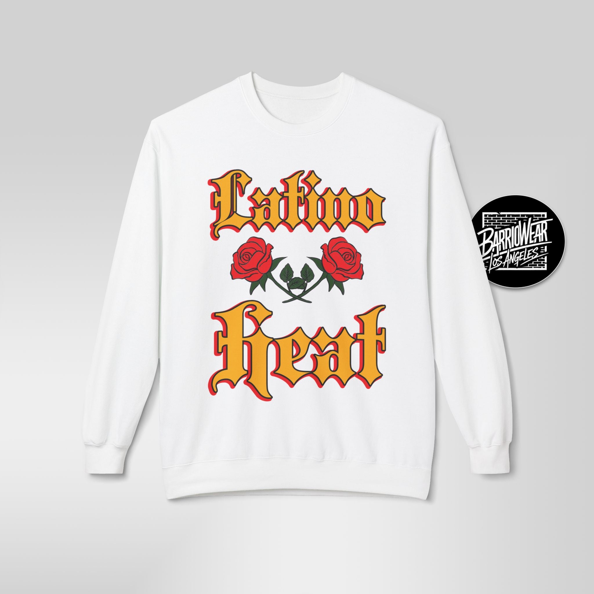 Latino Heat Shirt Chicano Style Roses Tee Latino Wrestling Inspired Sweatshirt