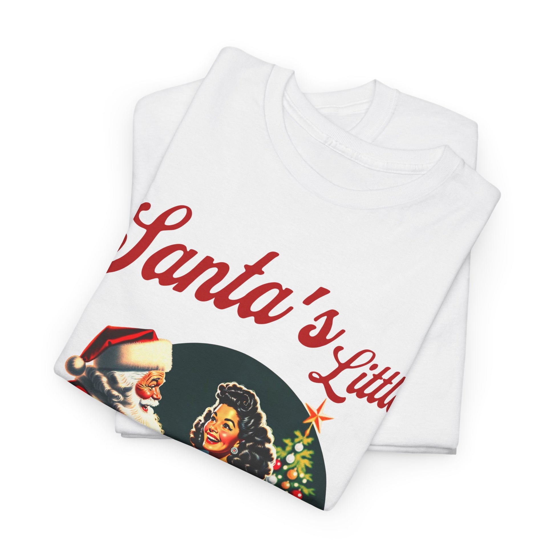 Santa's Little Chismosa T-Shirt - Funny Holiday Tee for Gossip Lovers | Camiseta Navideña Chistosa