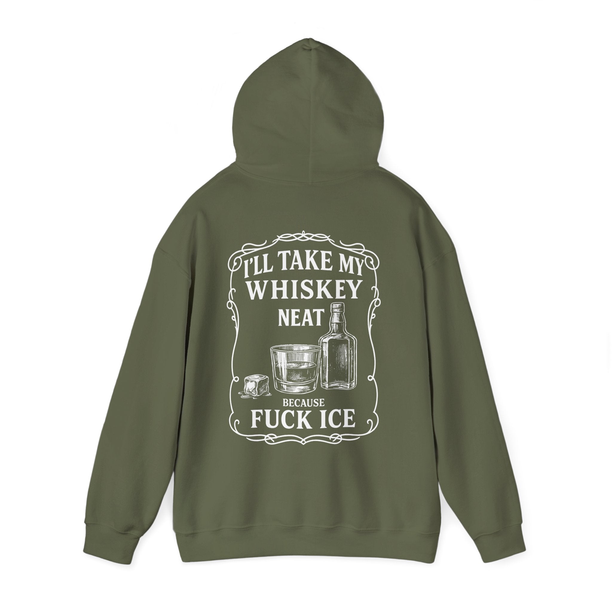 Whisky Neat Because F*ck ICE – Political Statement Hoodie