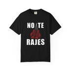 No Te Rajes Boxing Gloves T-Shirt – Latino Streetwear “Échale Ganas” Fight Poster Tee