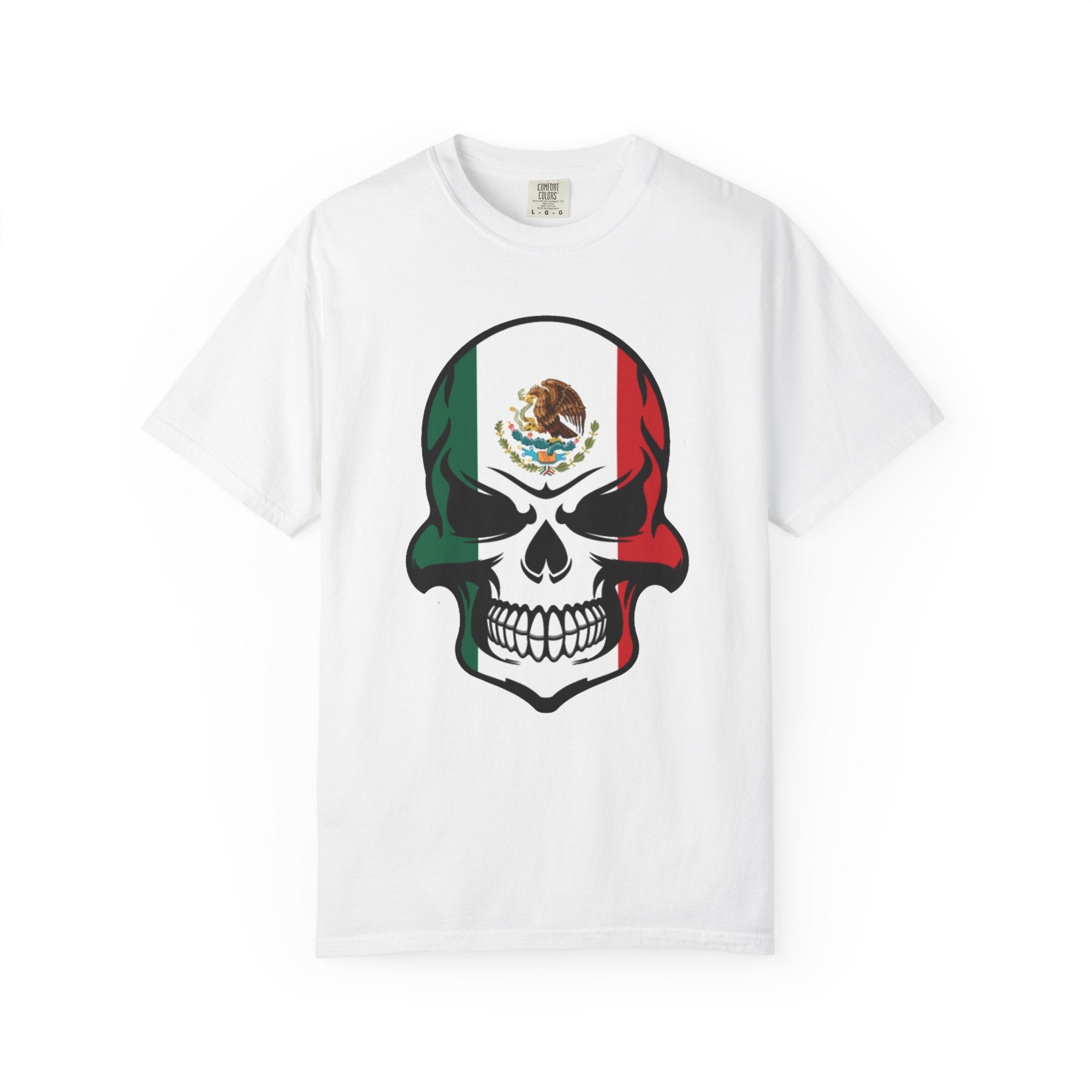 Mexican Flag Skull Graphic Tee