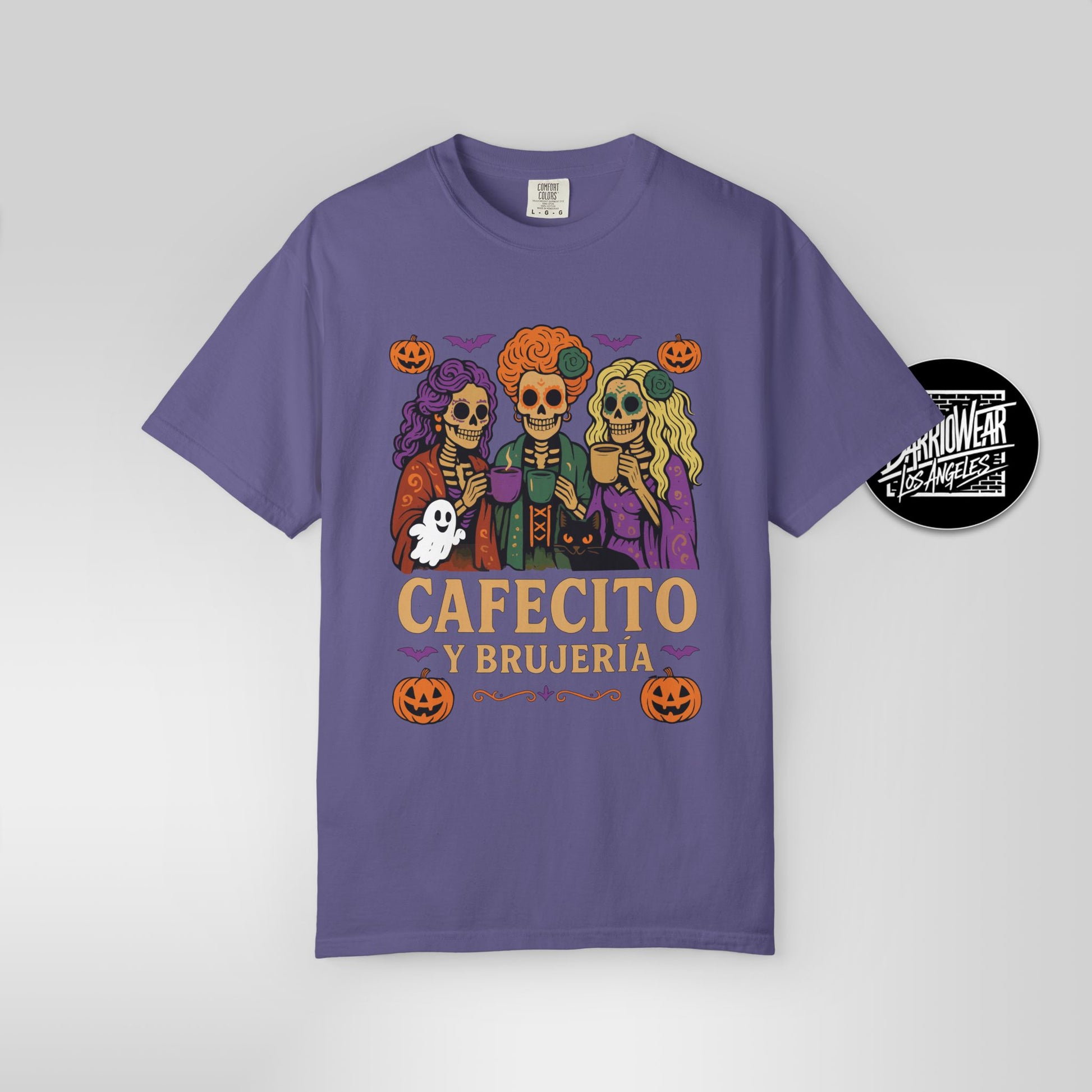 Cafecito y Brujería Halloween Shirt – Spooky Latina Witch Tee
