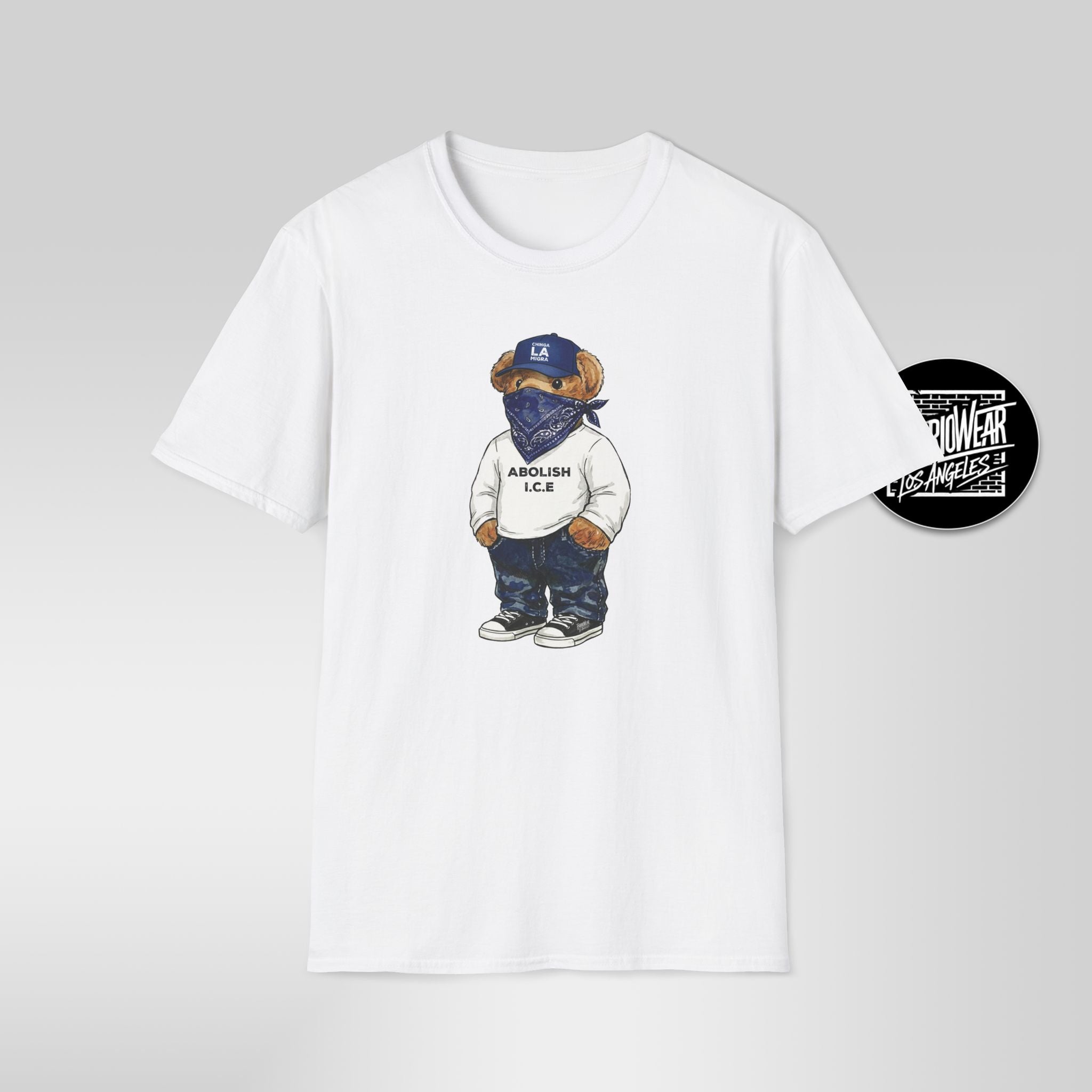 The Anti-Migra Bear Graphic T-Shirt — 'Abolish ICE' Streetwear Bear