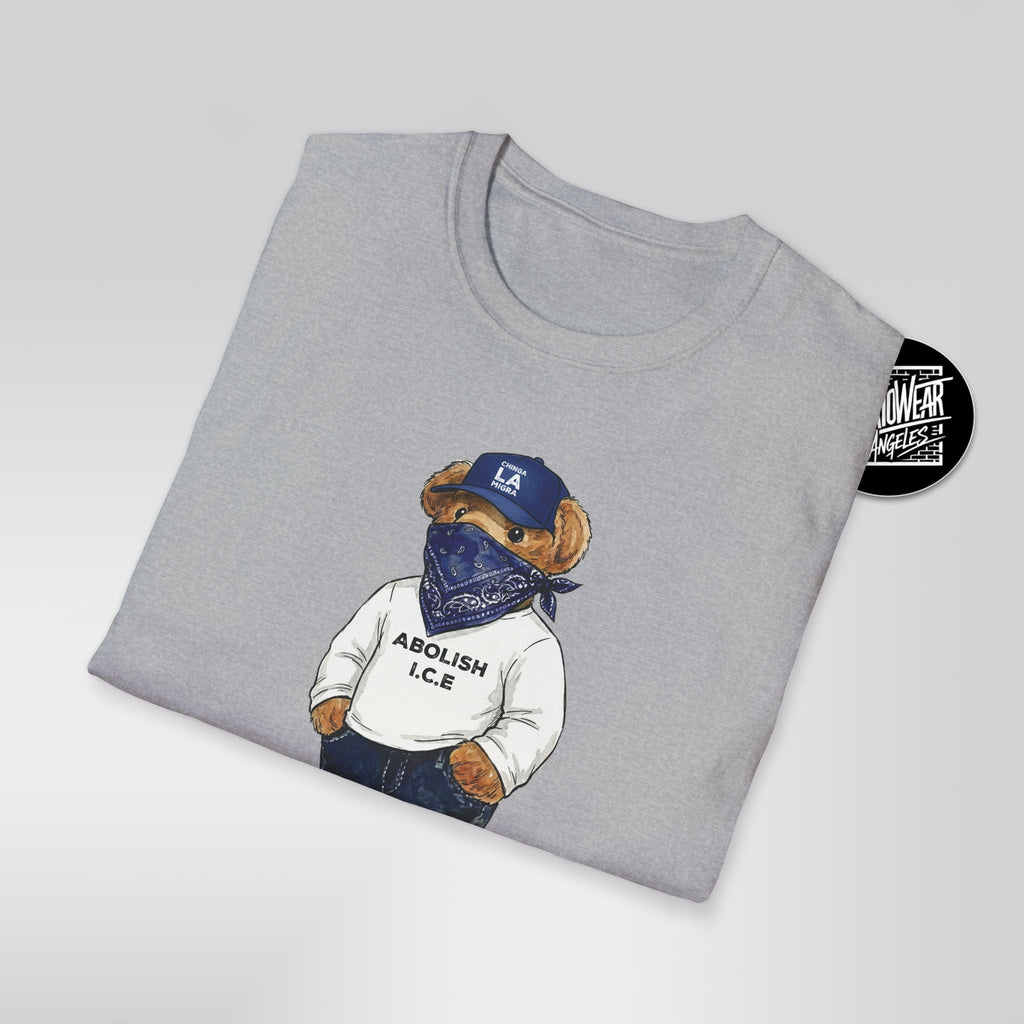 The Anti-Migra Bear Graphic T-Shirt — 'Abolish ICE' Streetwear Bear