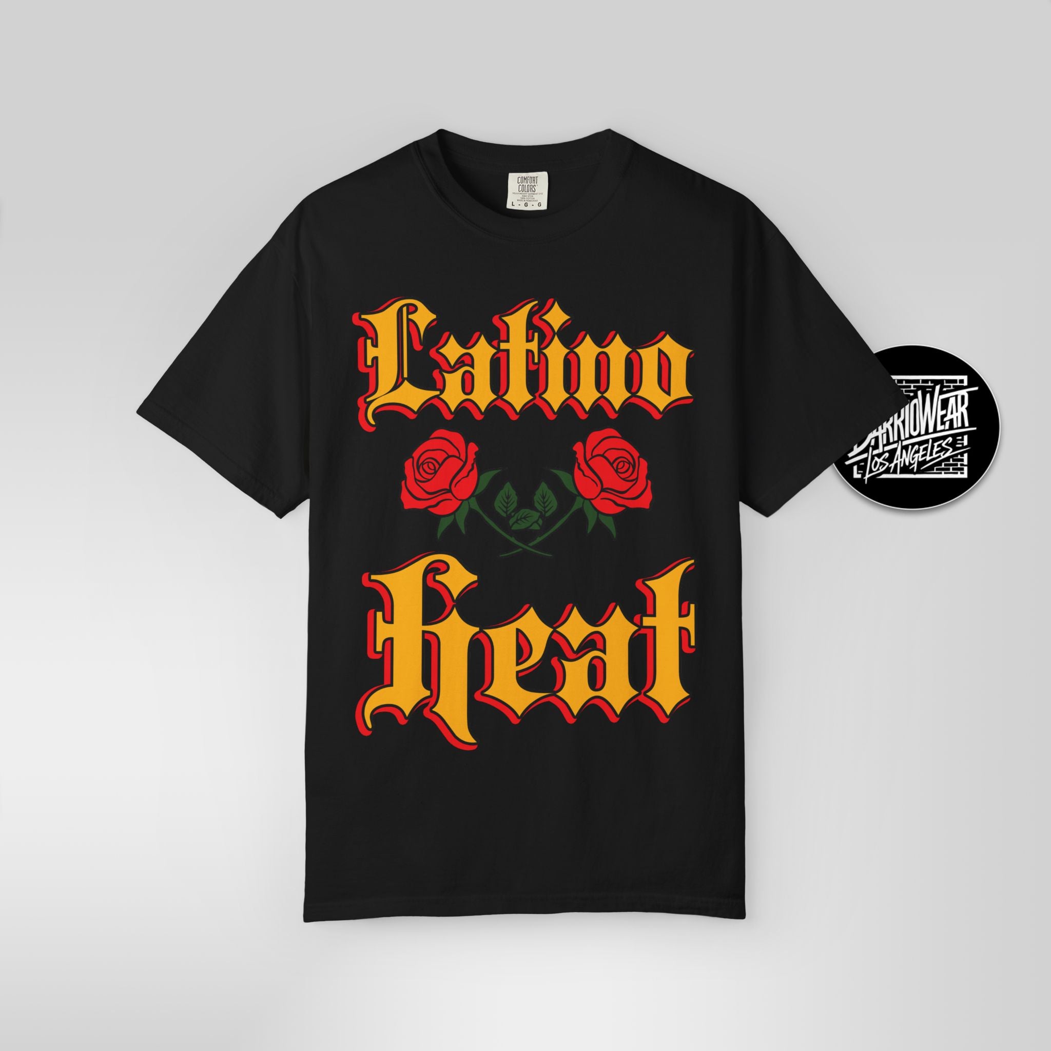 Latino Heat Shirt Double Sided Roses Tee Latino Wrestling Inspired