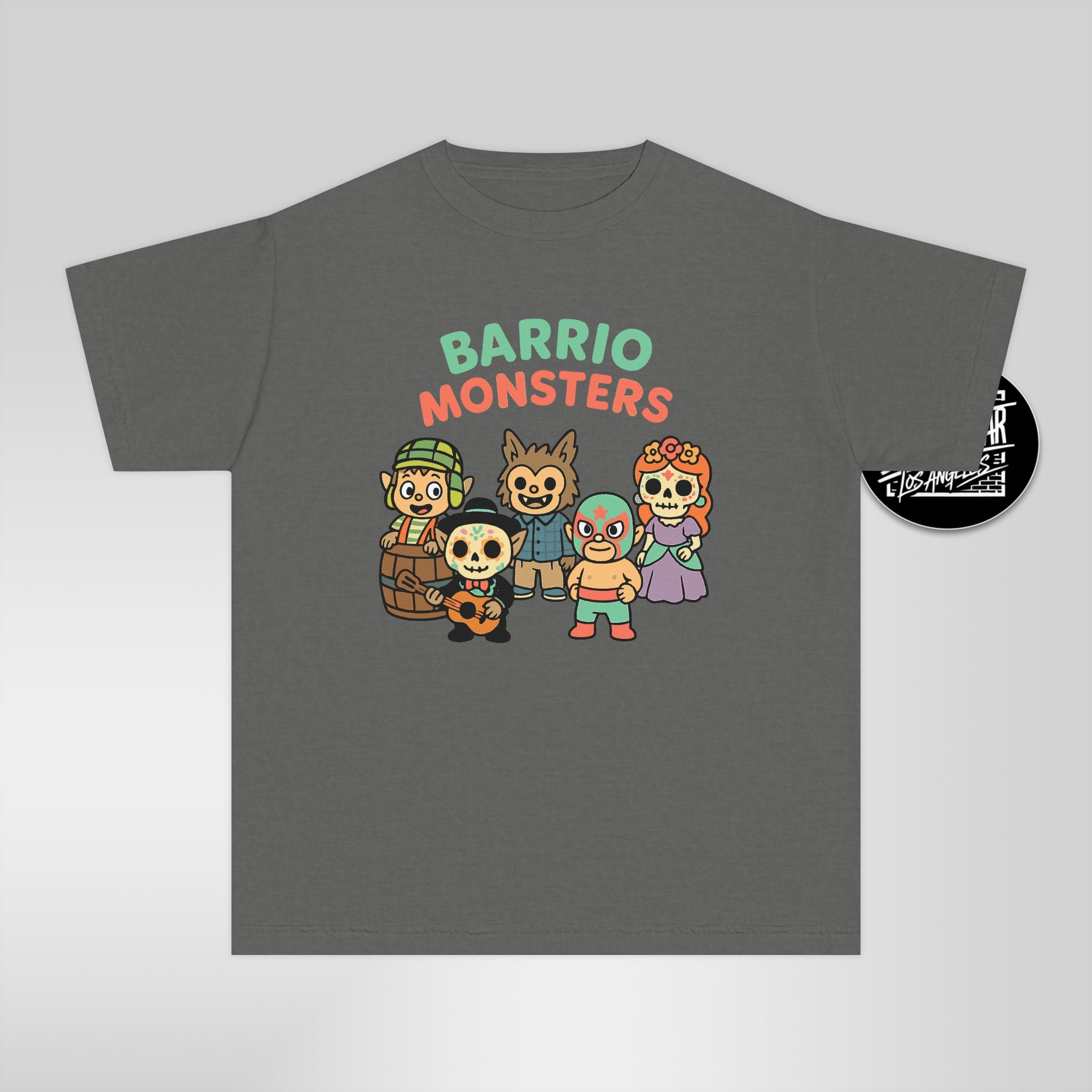 Barrio Monsters Kids T-Shirt | Cute Día De Los Muertos Halloween Shirt