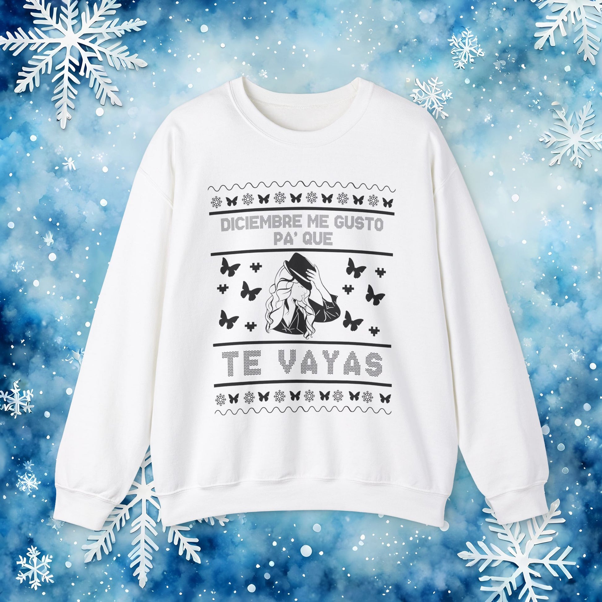 Diciembre Me Gustó Ugly Christmas Sweater – Jenni Lyrics Holiday Sweatshirt