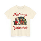 Santa's Little Chismosa T-Shirt - Funny Holiday Tee for Gossip Lovers | Camiseta Navideña Chistosa