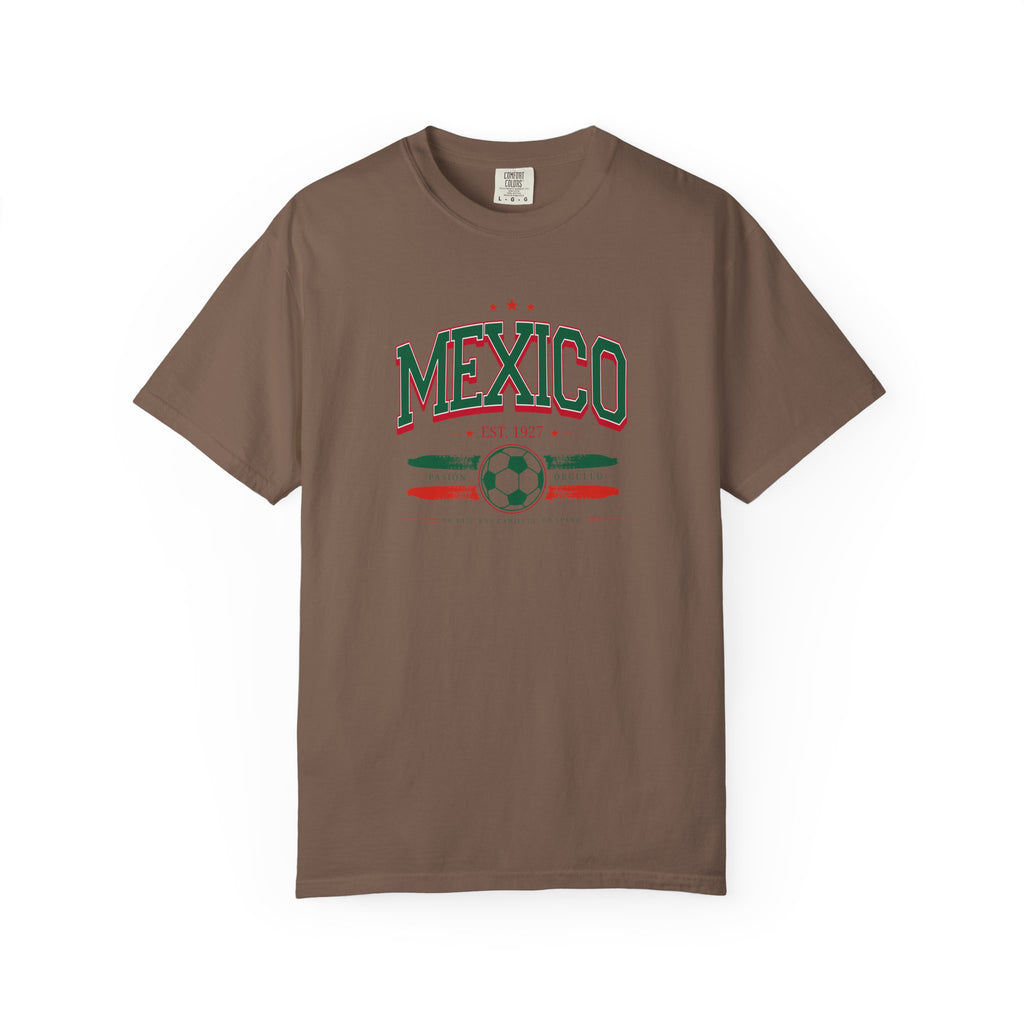 Brown t-shirt with a graphic of a can labeled 'Wax Polish' on a white background