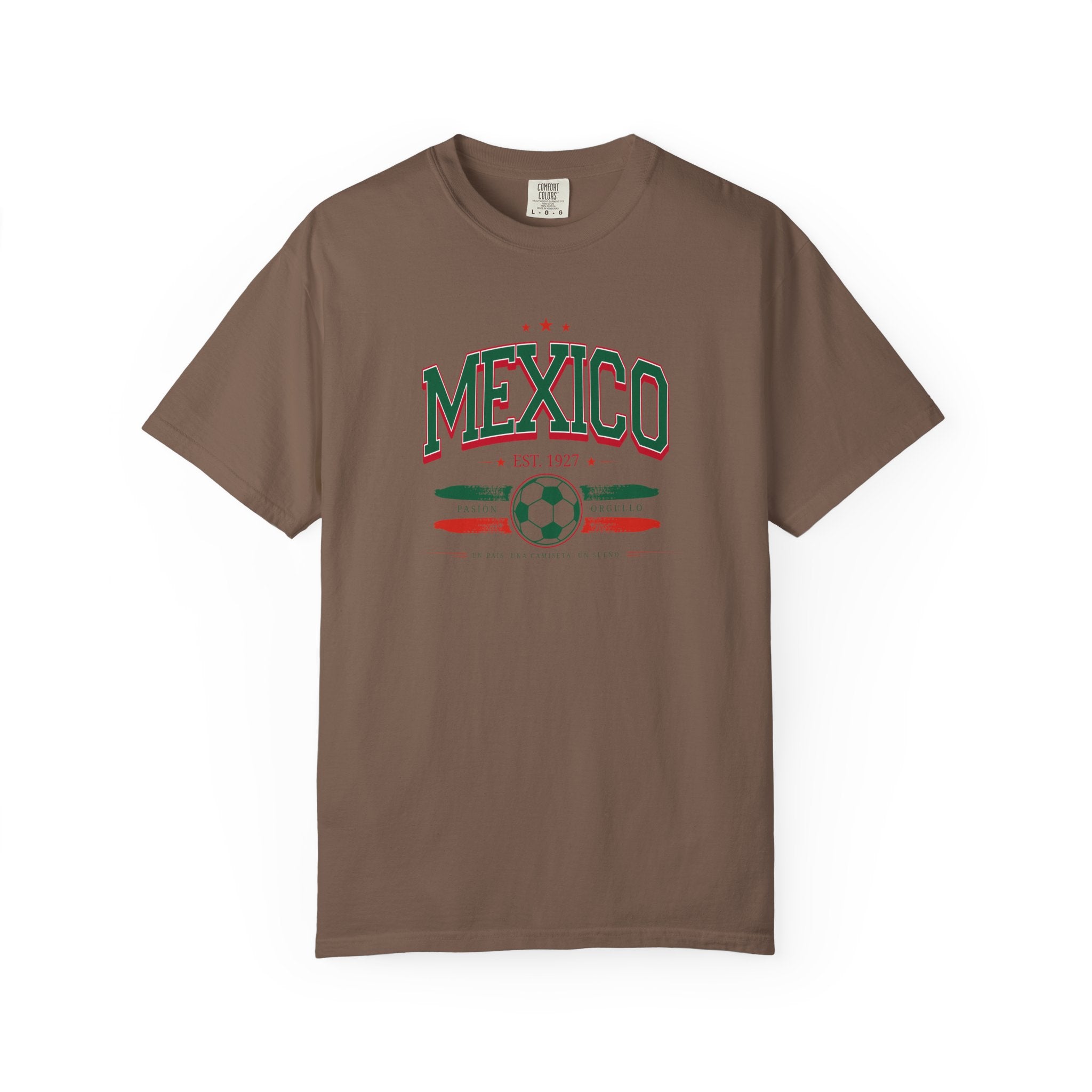 Brown t-shirt with a graphic of a can labeled 'Wax Polish' on a white background