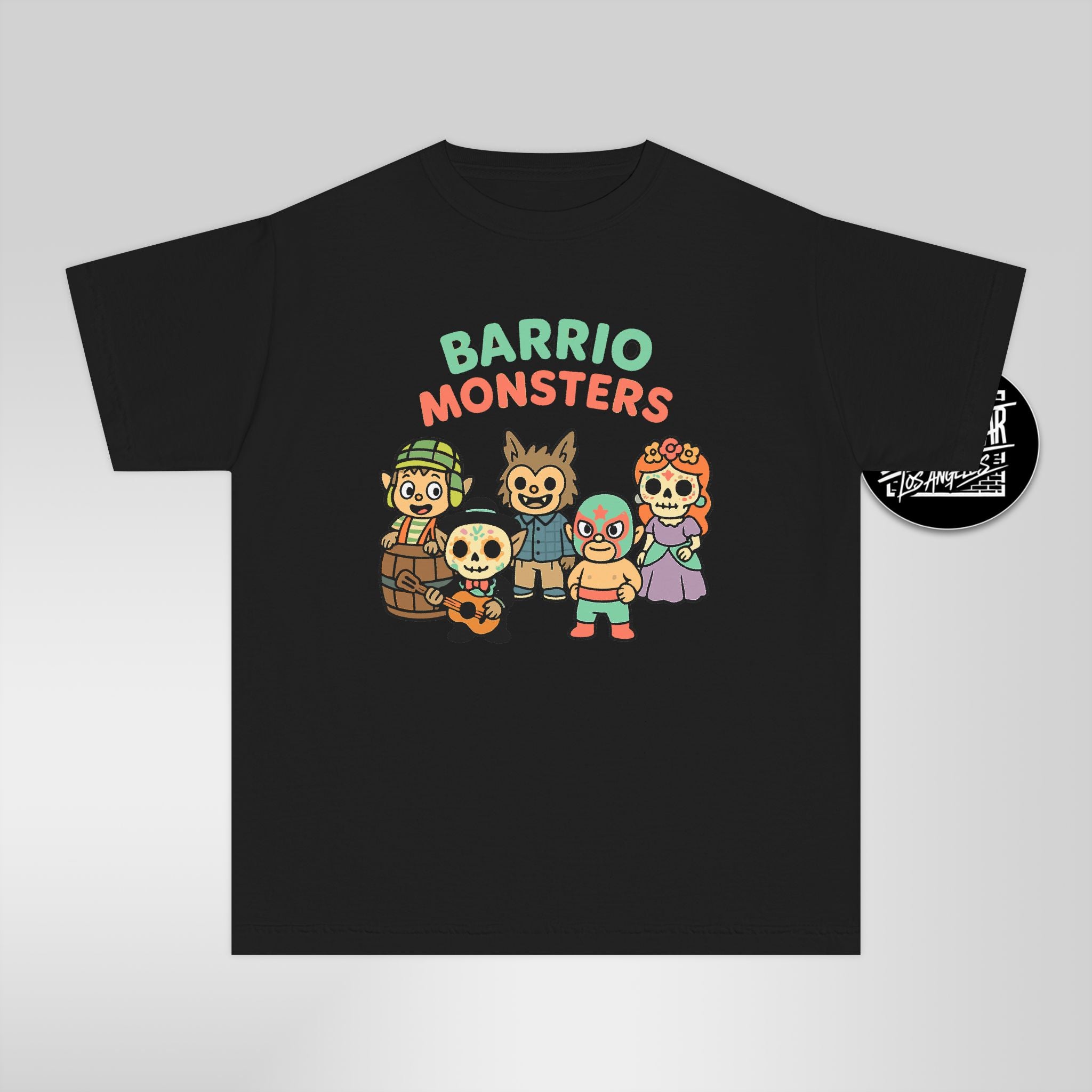 Barrio Monsters Kids T-Shirt | Cute Día De Los Muertos Halloween Shirt