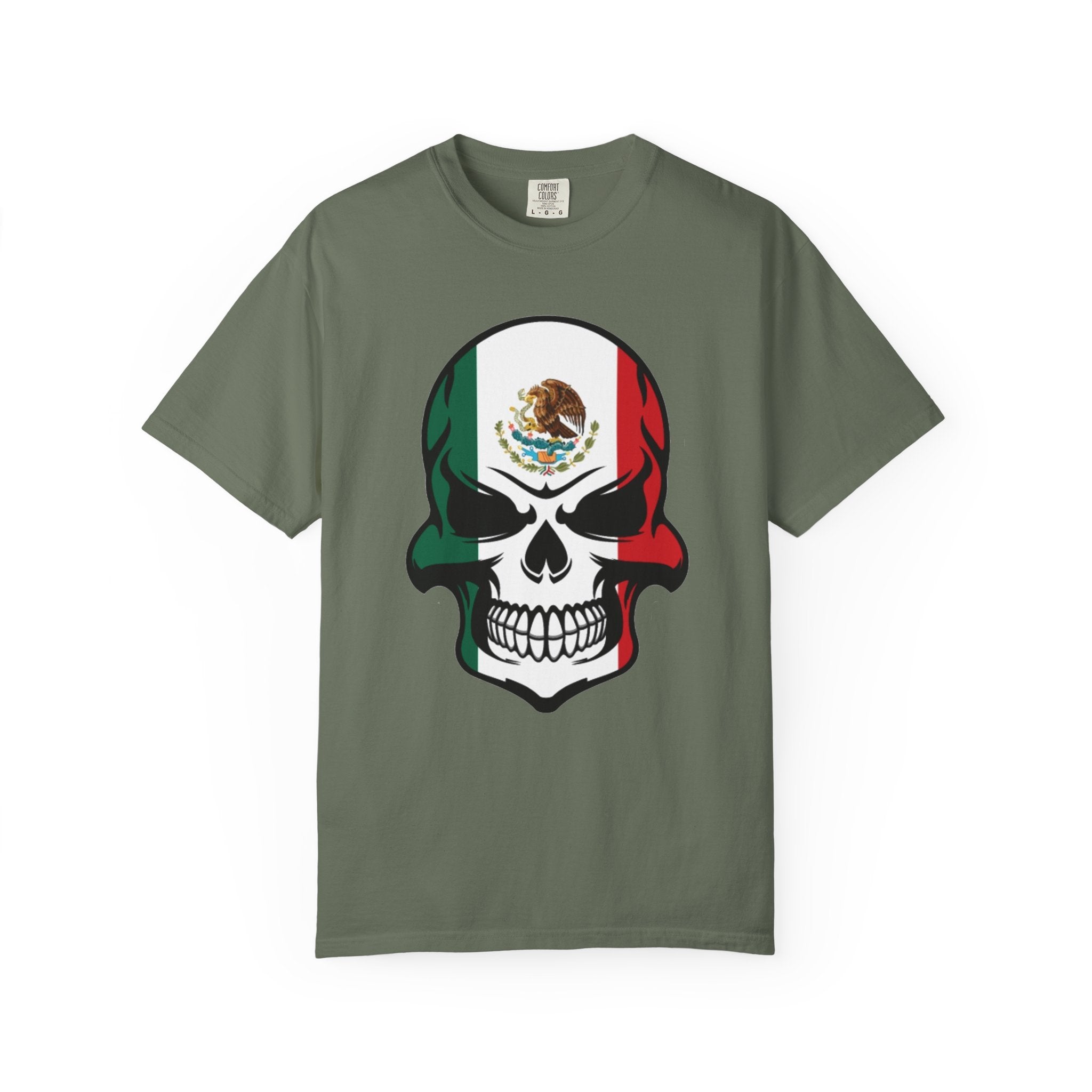 Mexican Flag Skull Graphic Tee
