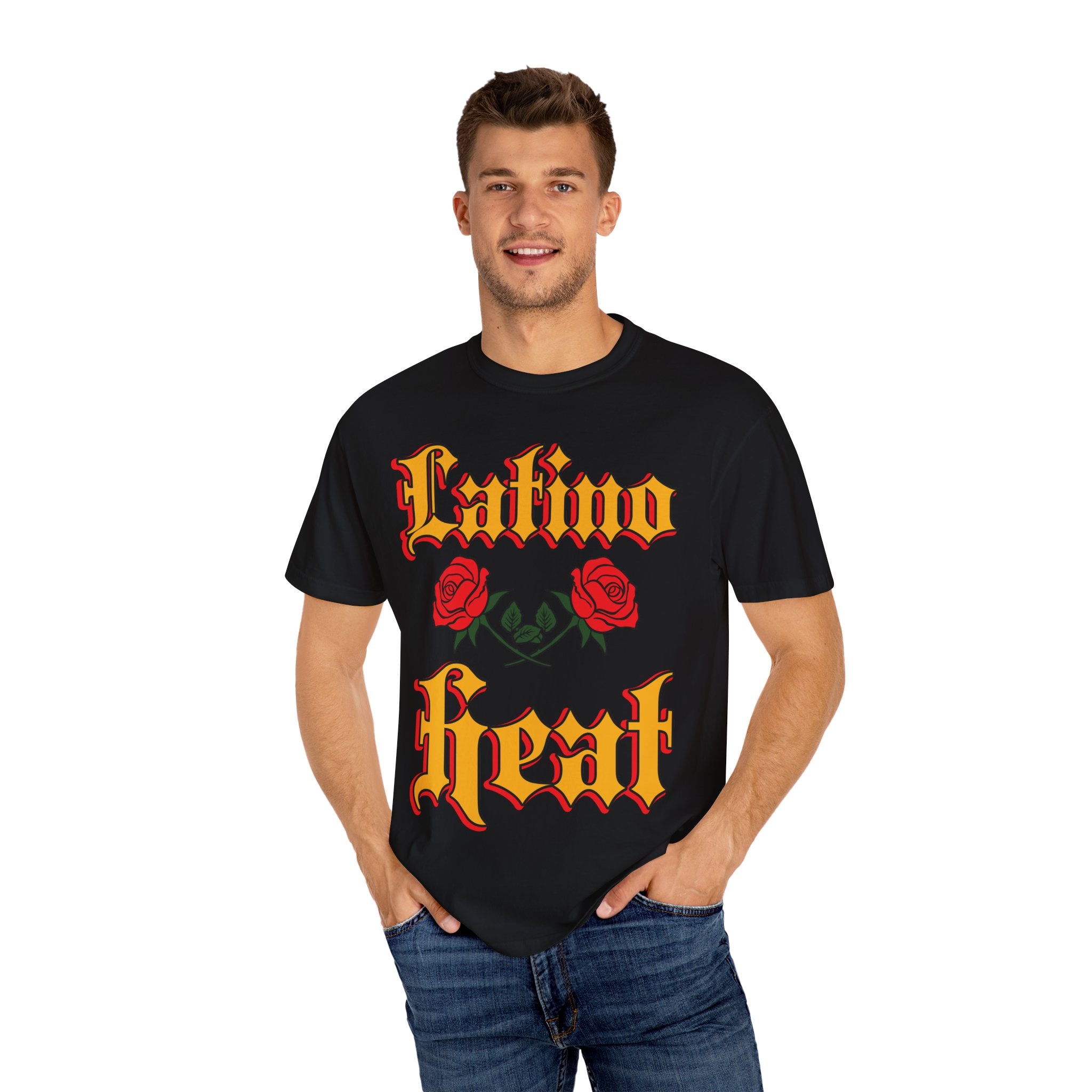 Latino Heat Shirt Double Sided Roses Tee Latino Wrestling Inspired