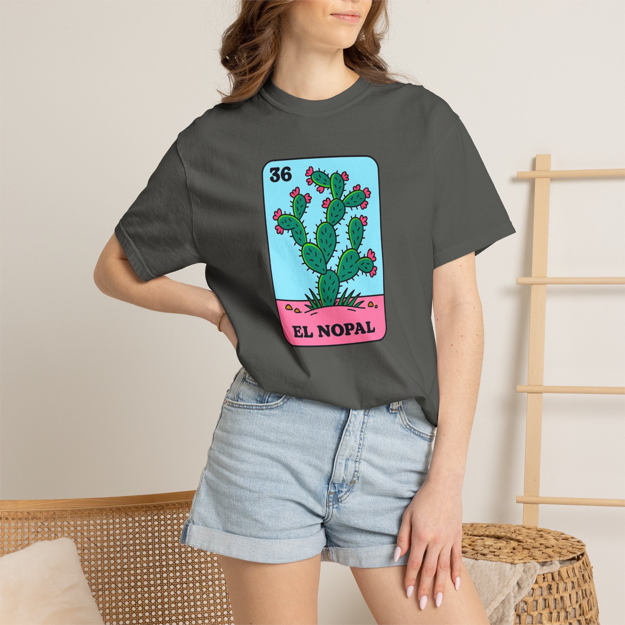 El Nopal Lotería Card Cactus Graphic Tee