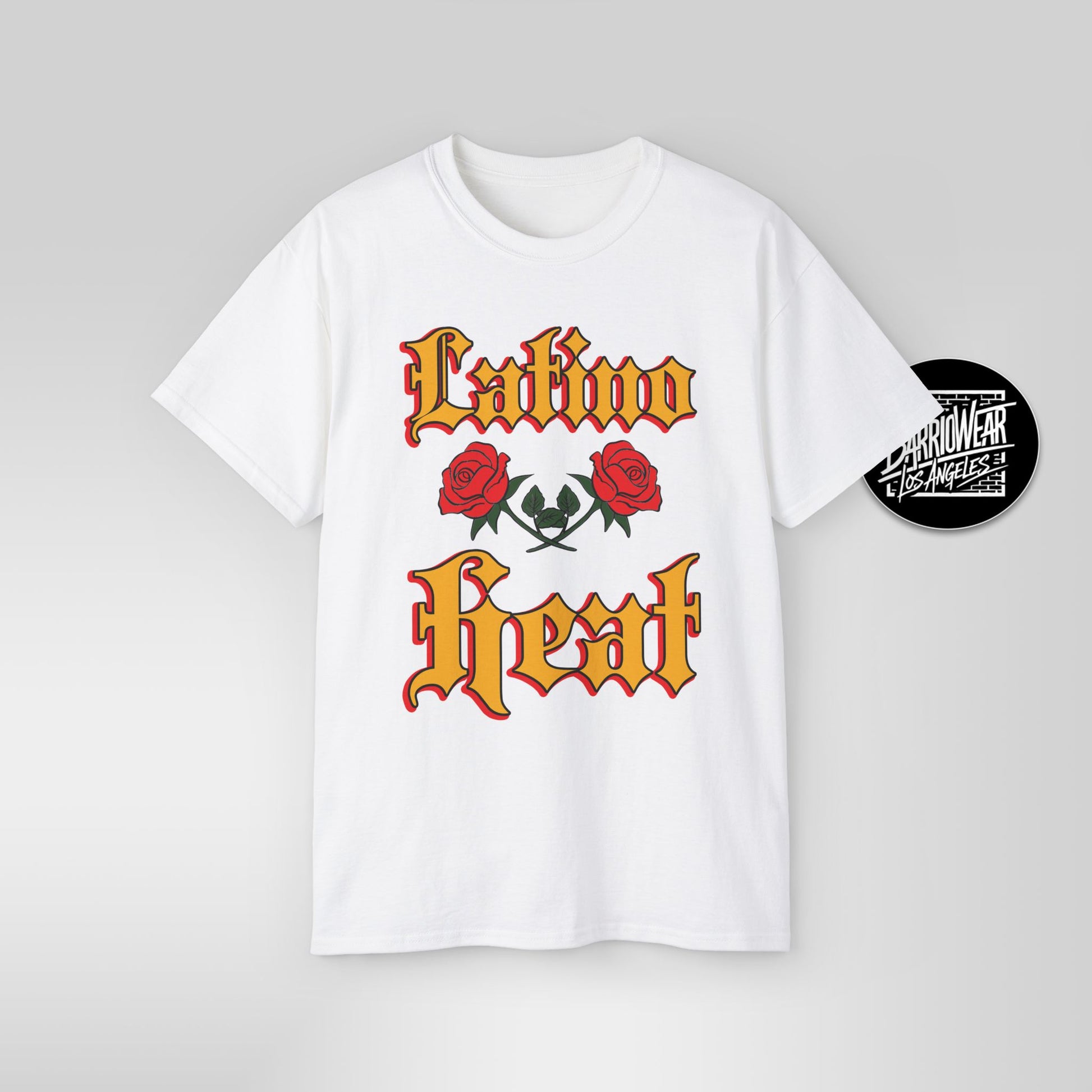 Latino Heat Shirt Chicano Style Roses Tee Latino Wrestling Inspired Streetwear
