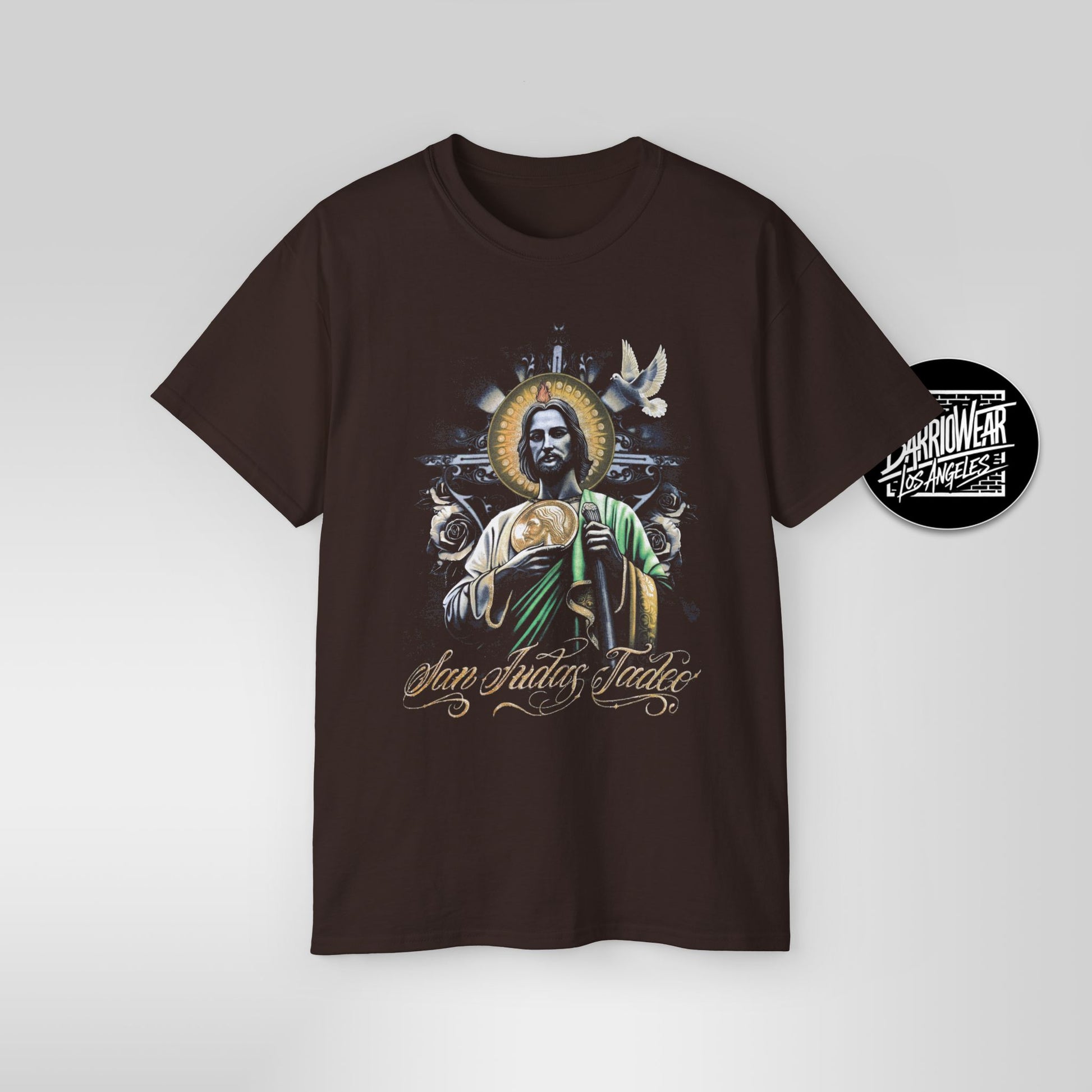 San Judas Tadeo T-Shirt - Blessed Vibes Latino Style - Faith x Barrio Wear