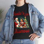 Santa's Little Chismosa T-Shirt - Funny Holiday Tee for Gossip Lovers | Camiseta Navideña Chistosa