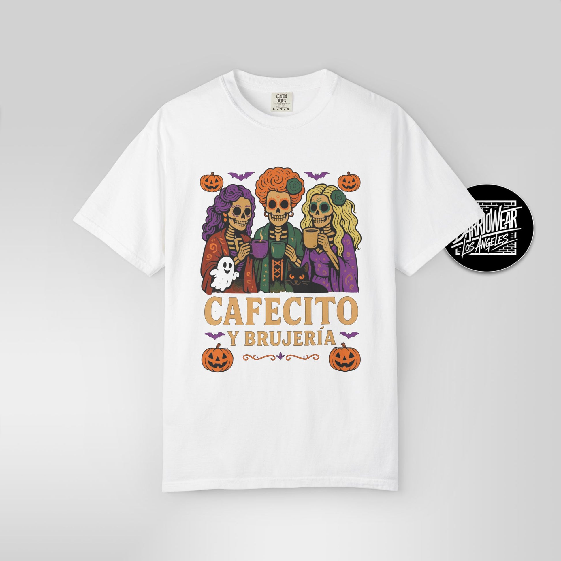 Cafecito y Brujería Halloween Shirt – Spooky Latina Witch Tee