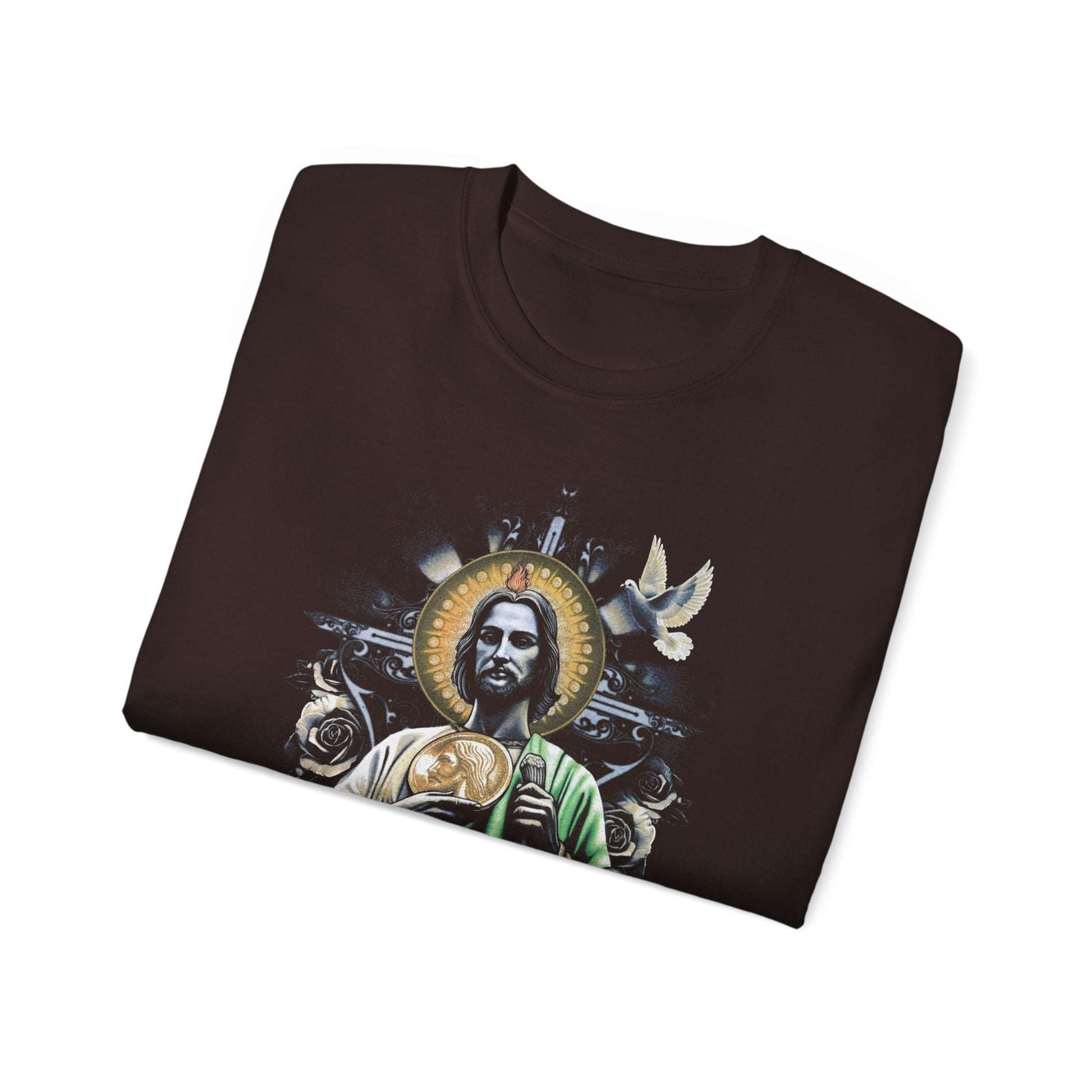 San Judas Tadeo T-Shirt - Blessed Vibes Latino Style - Faith x Barrio Wear