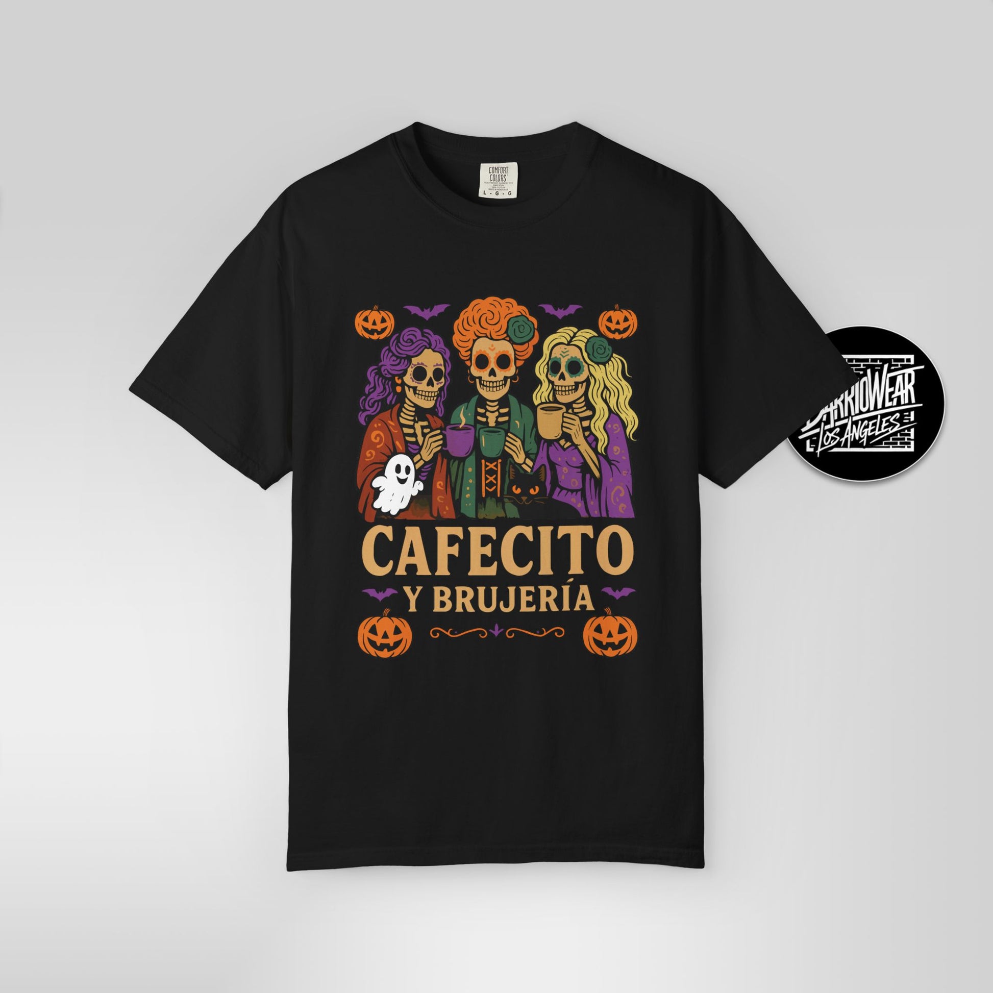 Cafecito y Brujería Halloween Shirt – Spooky Latina Witch Tee