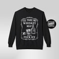 Whisky Neat Because F*ck ICE – Political Statement Sweatshirt