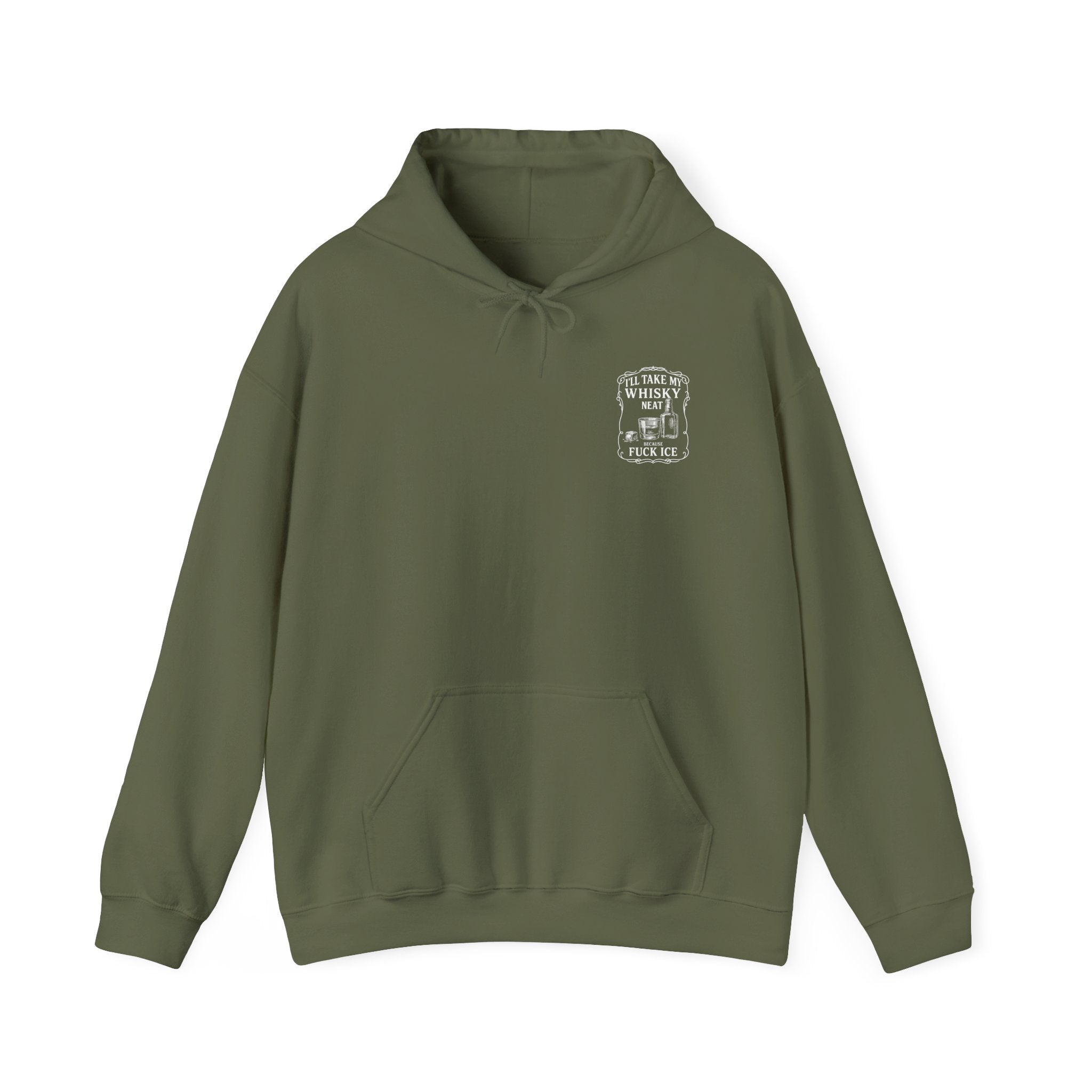 Whisky Neat Because F*ck ICE – Political Statement Hoodie