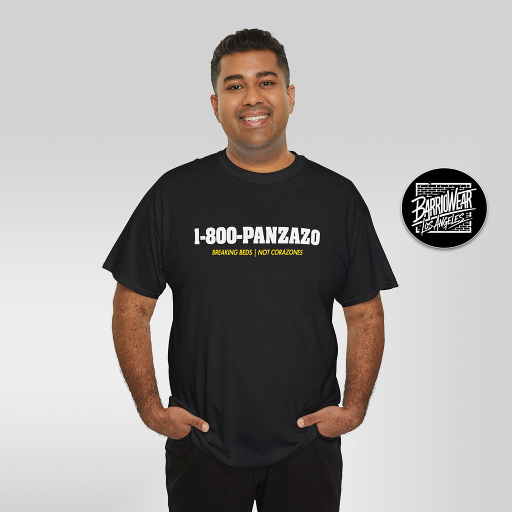 1-800-PANZAZO – Breaking Beds, Not Corazones Tee