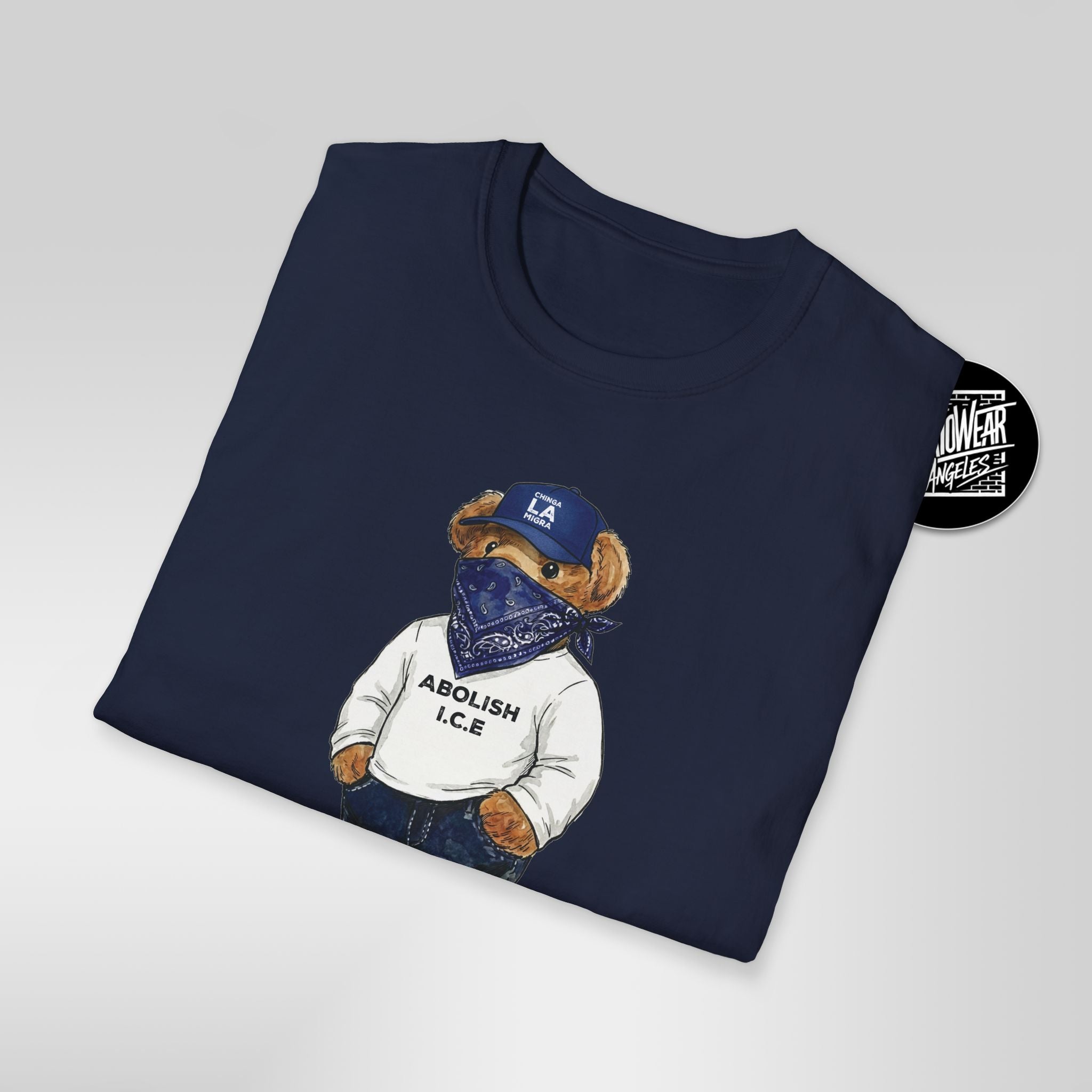 The Anti-Migra Bear Graphic T-Shirt — 'Abolish ICE' Streetwear Bear