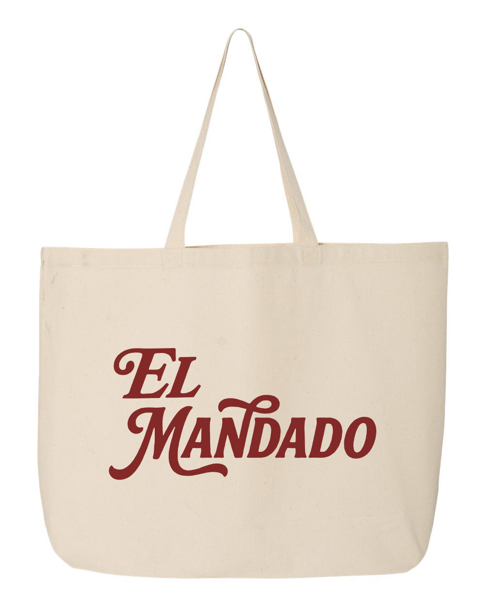 "El Mandado" Cotton Canvas Grocery Jumbo Tote Bag