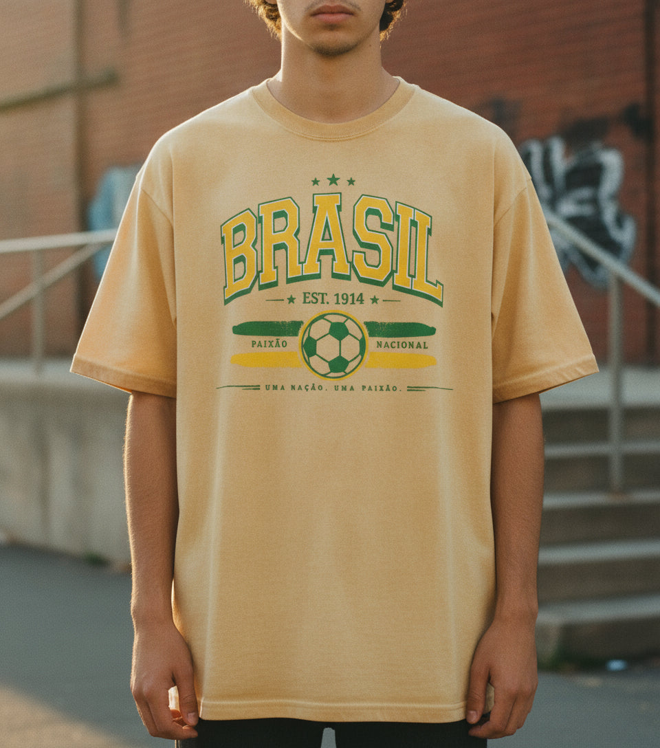 Brasil World Soccer 2026 Collegiate Graphic Tee — Hero shot
