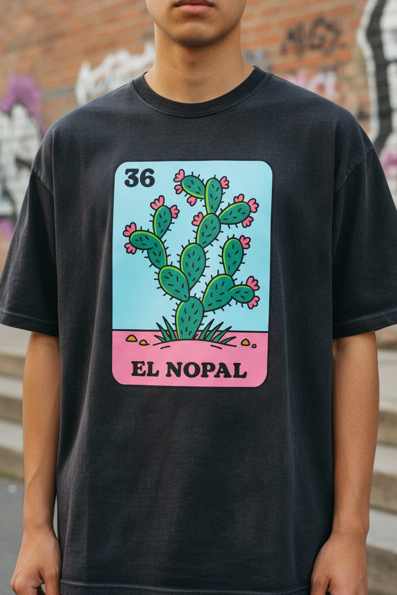 el-nopal-loteria-card-36-prickly-pear-cactus — Hero shot