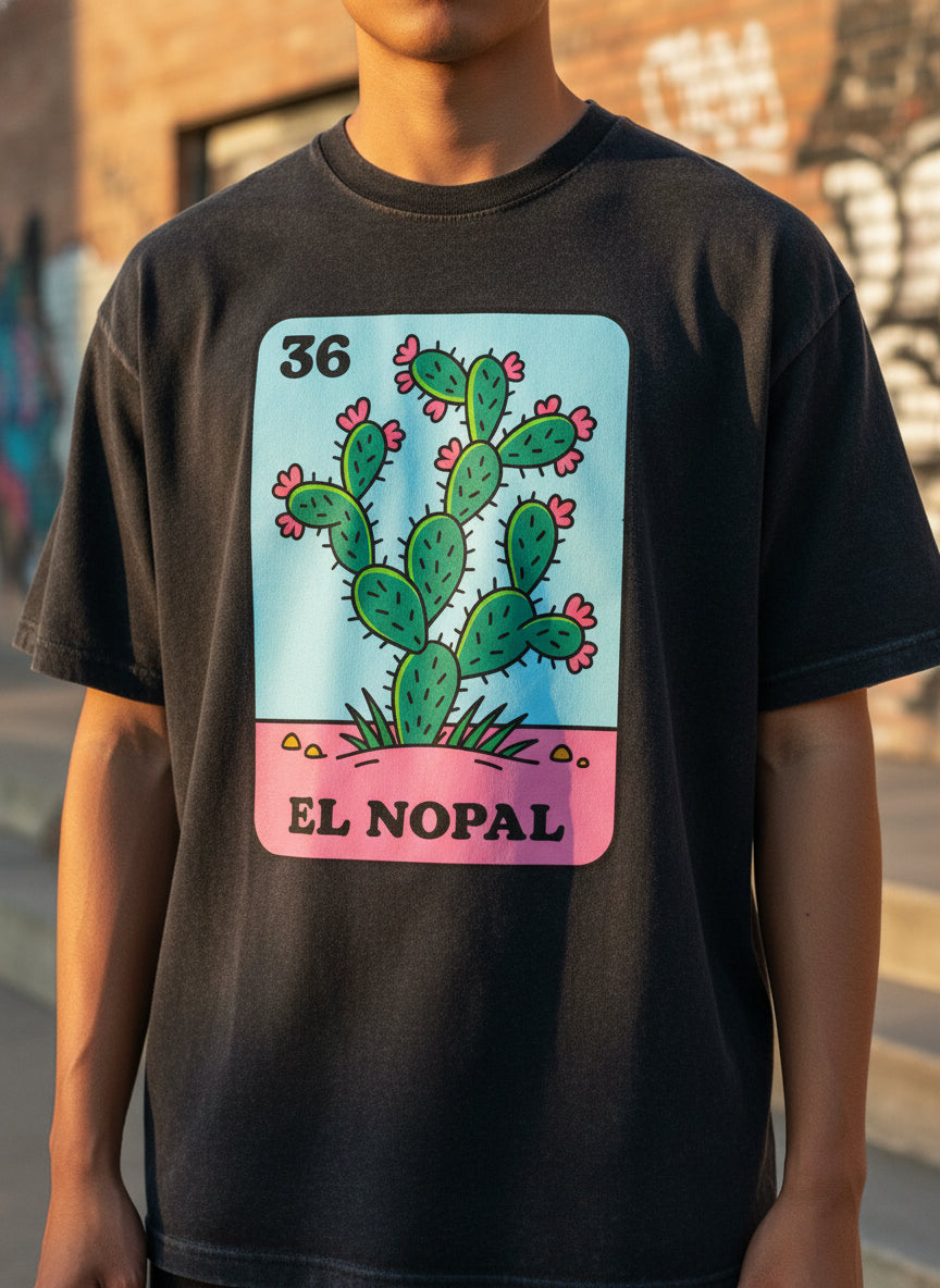 el-nopal-loteria-card-36-prickly-pear-cactus — Hero shot