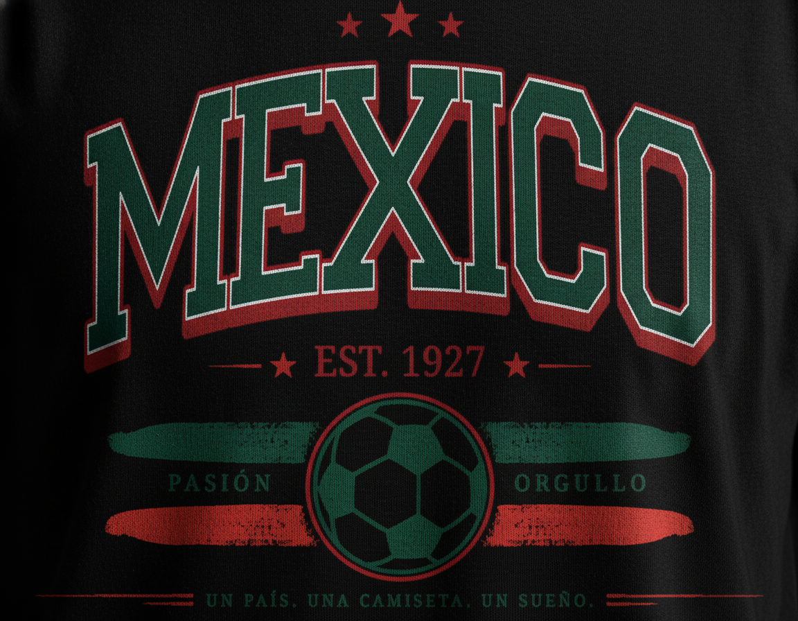 Mexico 2026 Soccer Pasión Orgullo Graphic Tee