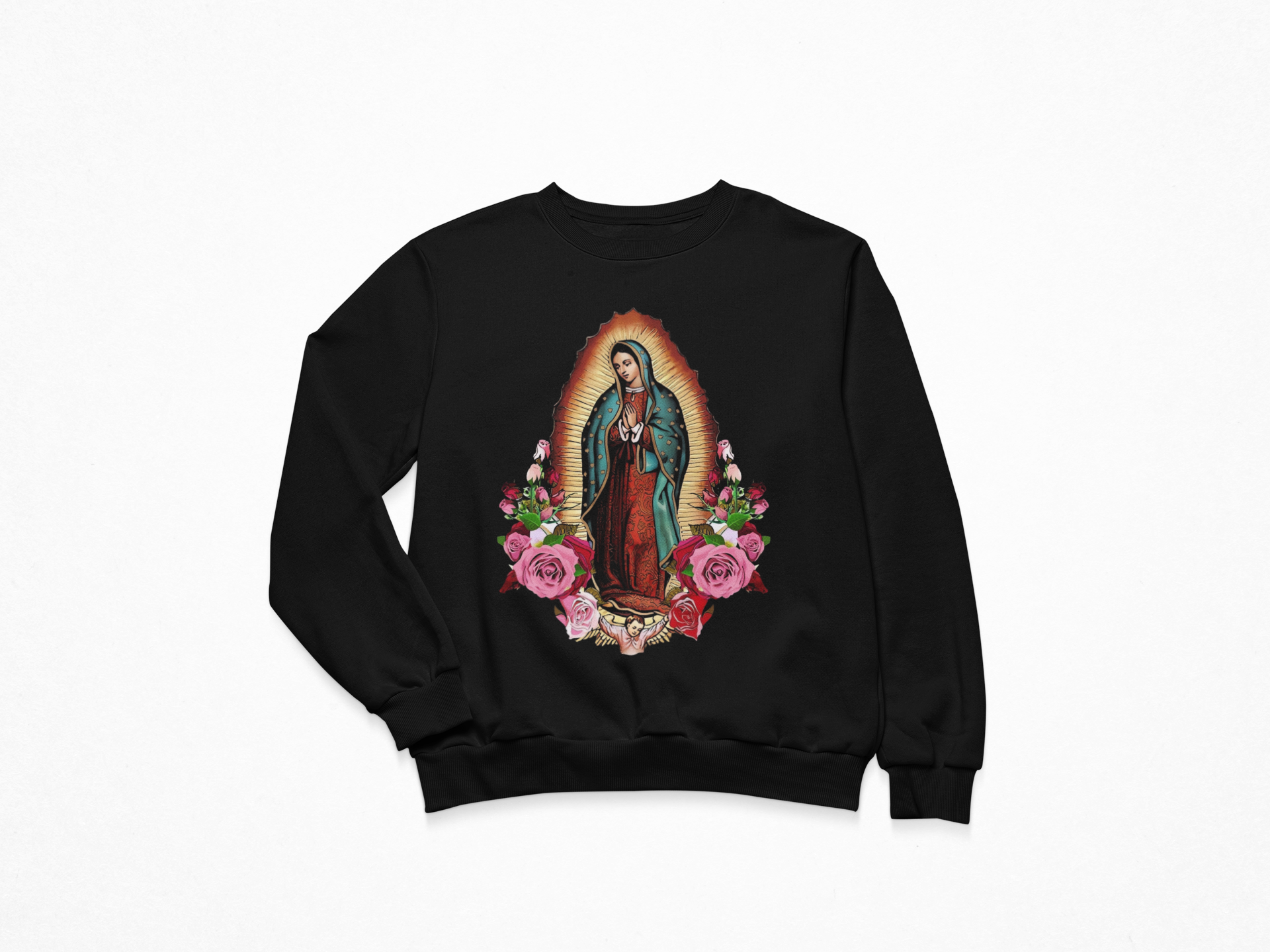 Virgen de Guadalupe Sweater Virgin Mary Crewneck sweater