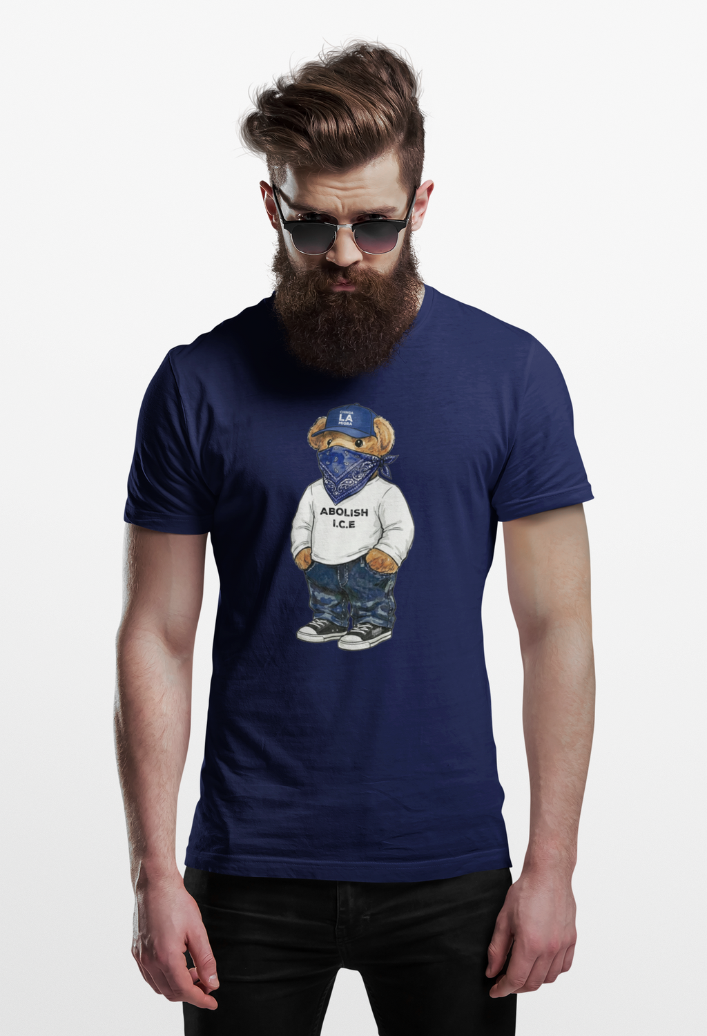 The Anti-Migra Bear Graphic T-Shirt — 'Abolish ICE' Streetwear Bear